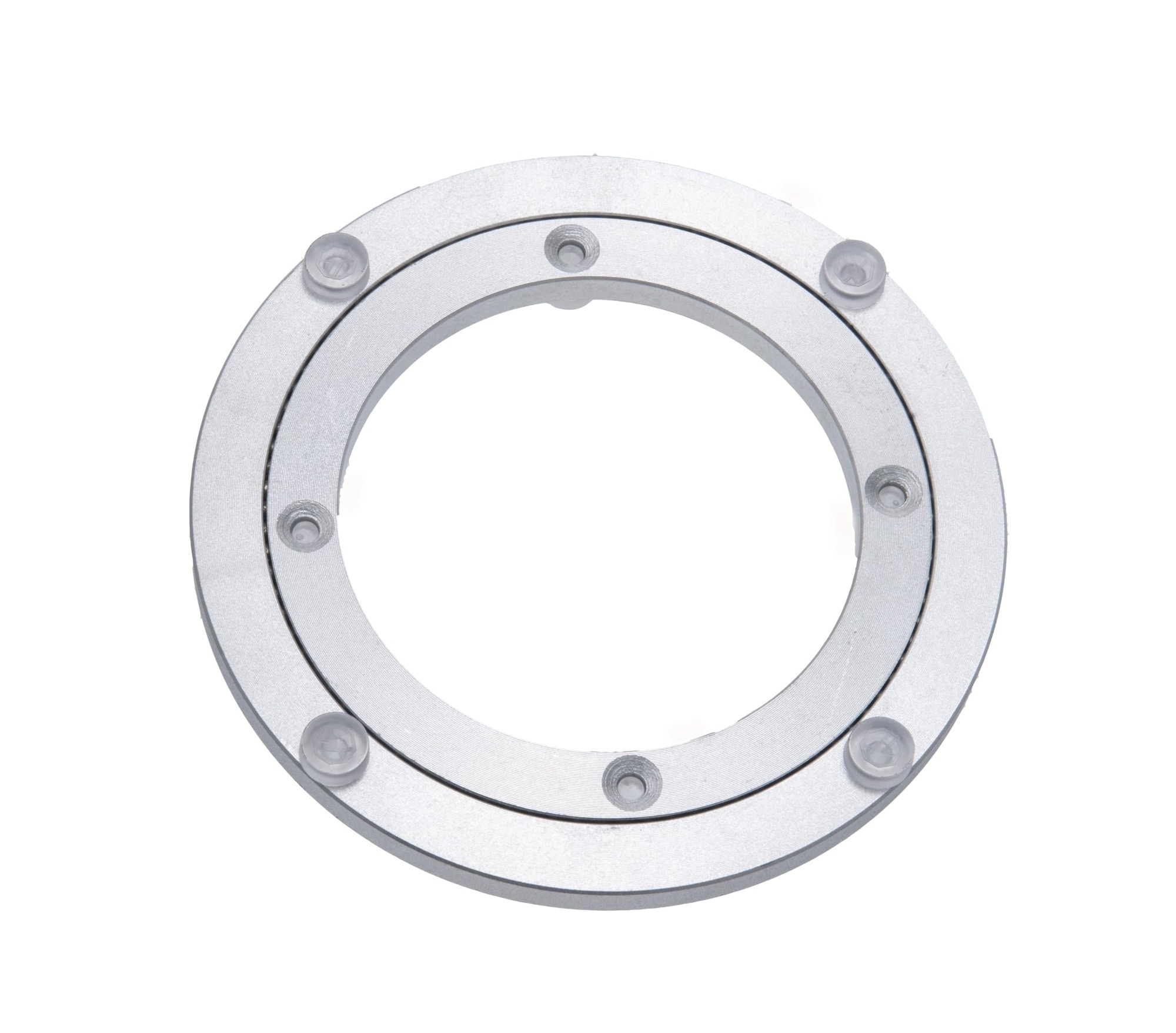 UUDULY  Aluminum Heavy Duty Lazy Susan Rotating Turntable Bearing Swivel Plate Hardware for Dining Table 6 Inch durable home and garden accessory