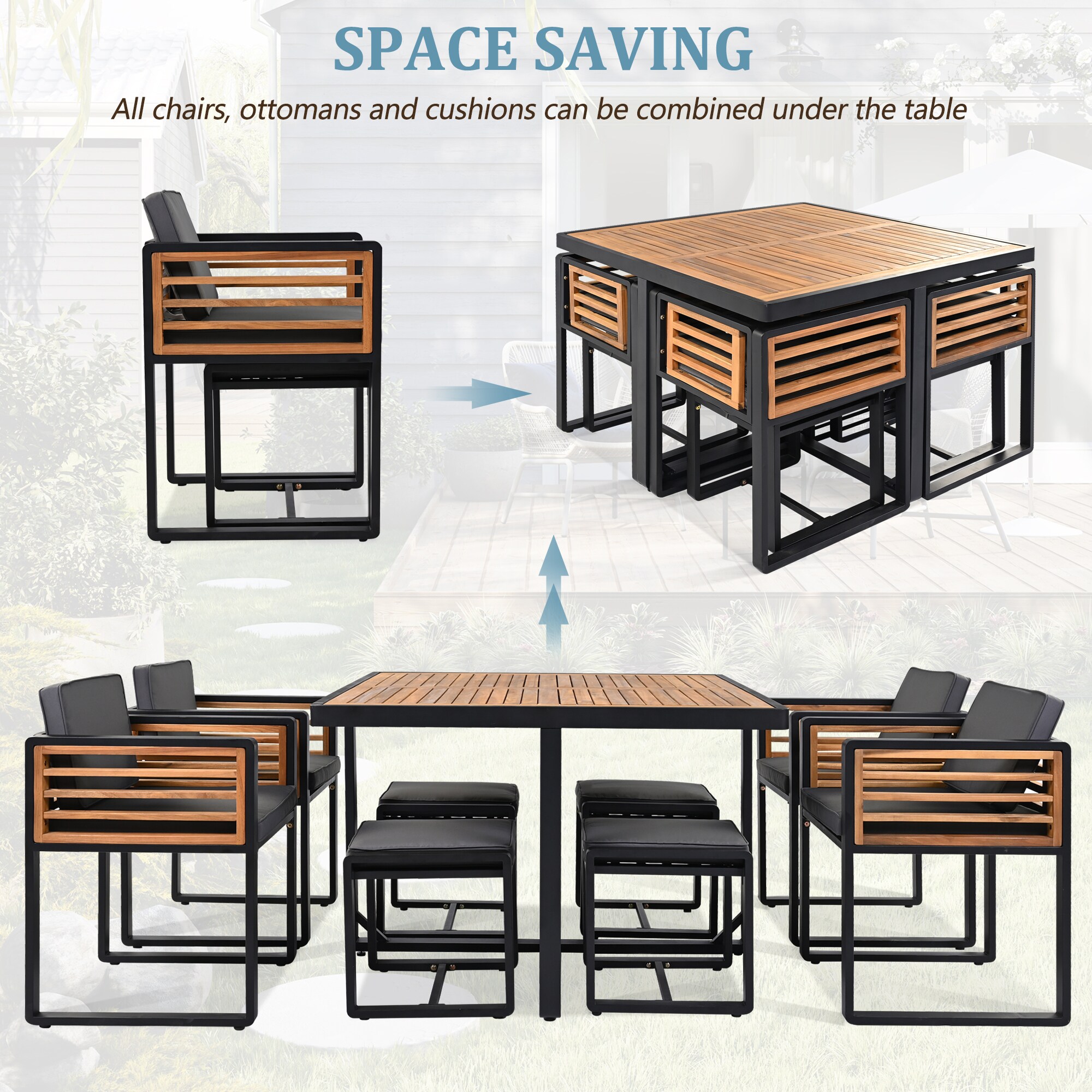 SINOFURN SYA370190BG Patio-Dining-Sets - View #3