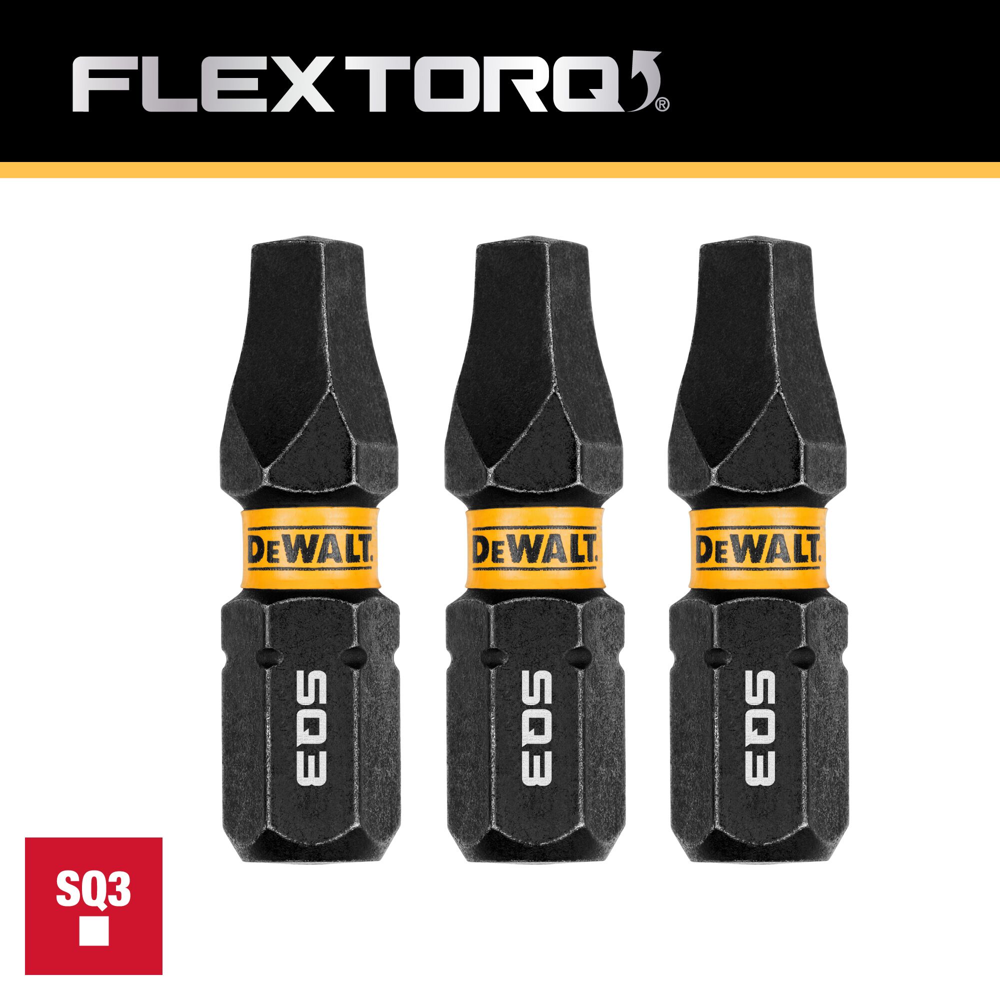 DEWALT DWAF1SQ3IR3 Impact-Screwdriving-Bits - View #2