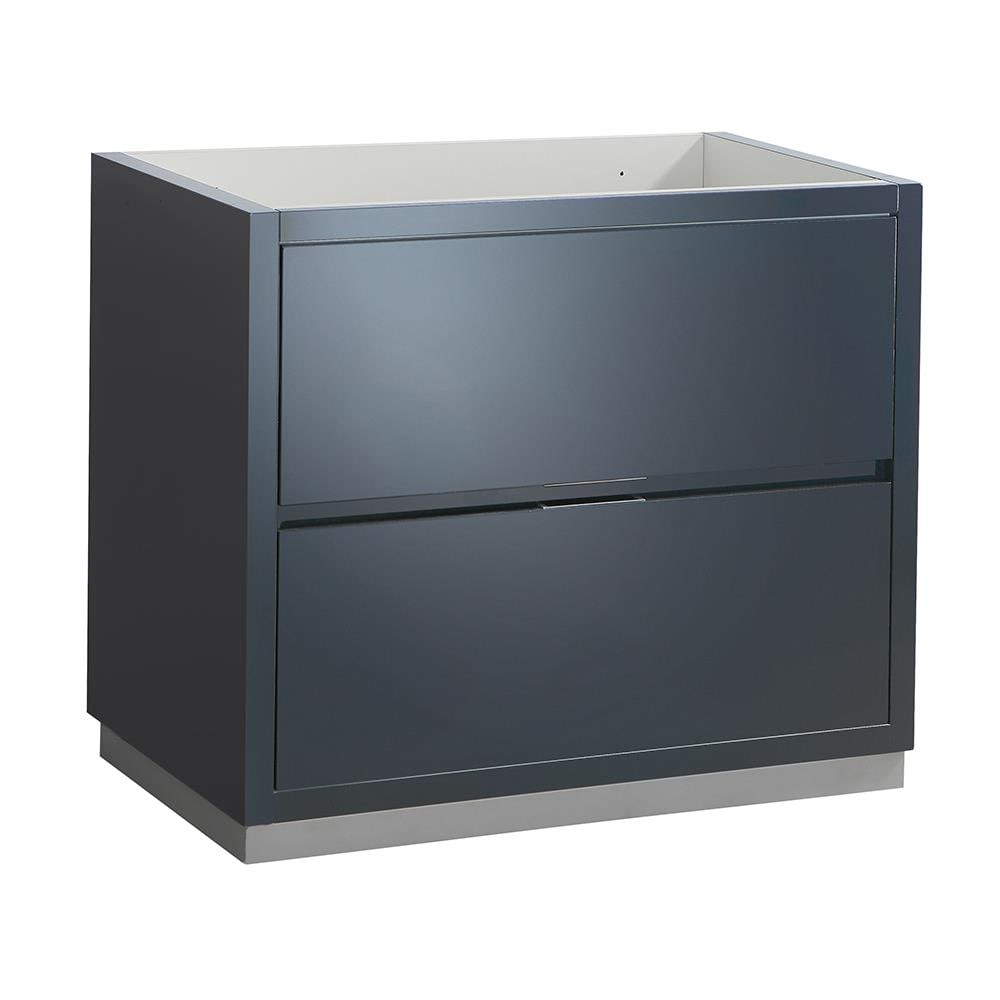 Fresca FCB8436GG Valencia 36-in Dark Slate Gray Bathroom Vanity Base Cabinet without Top
