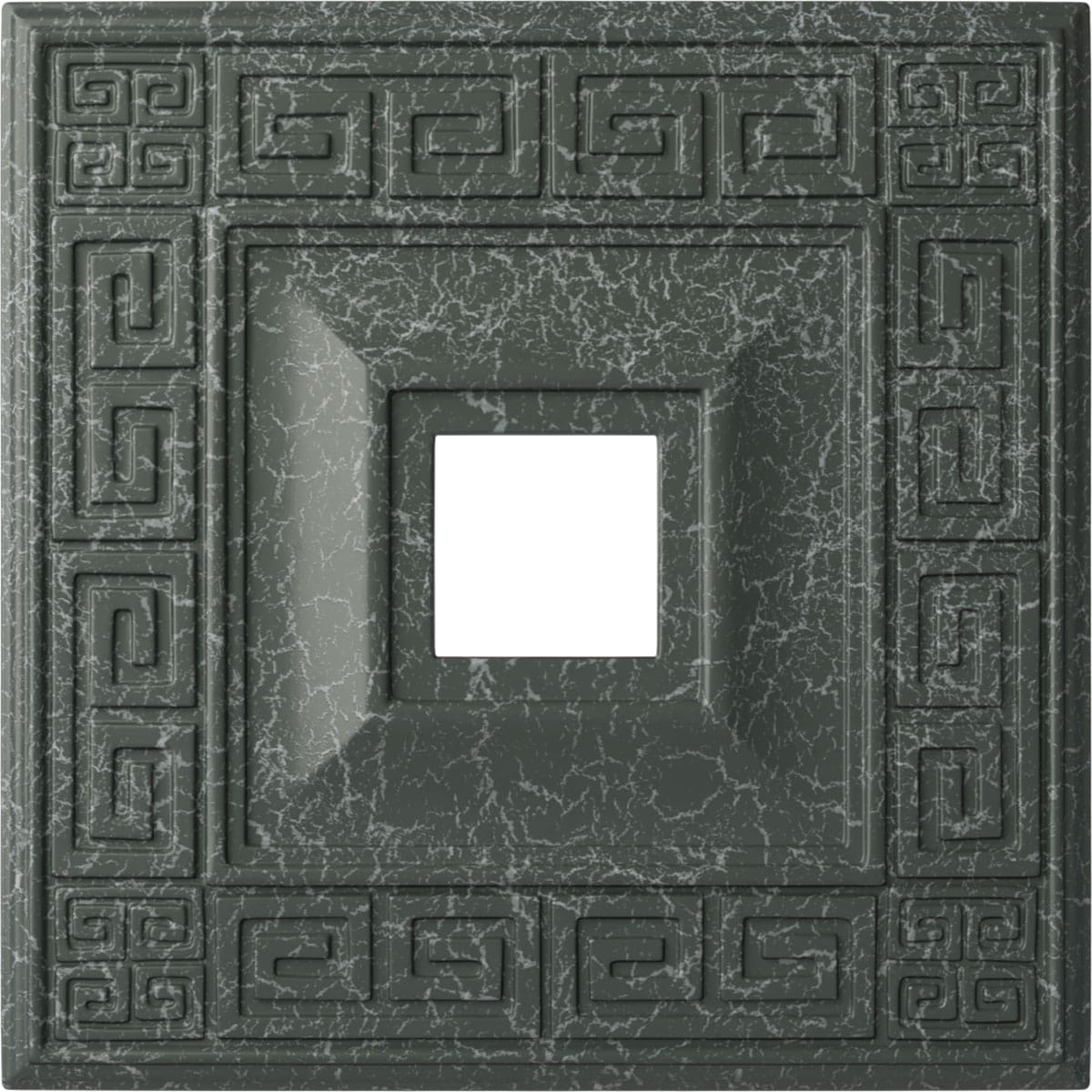 Ekena Millwork CM18ERAGC Eris 18-in W x 18-in L Painted Athenian Green Crackle Polyurethane Whole Ceiling Medallion
