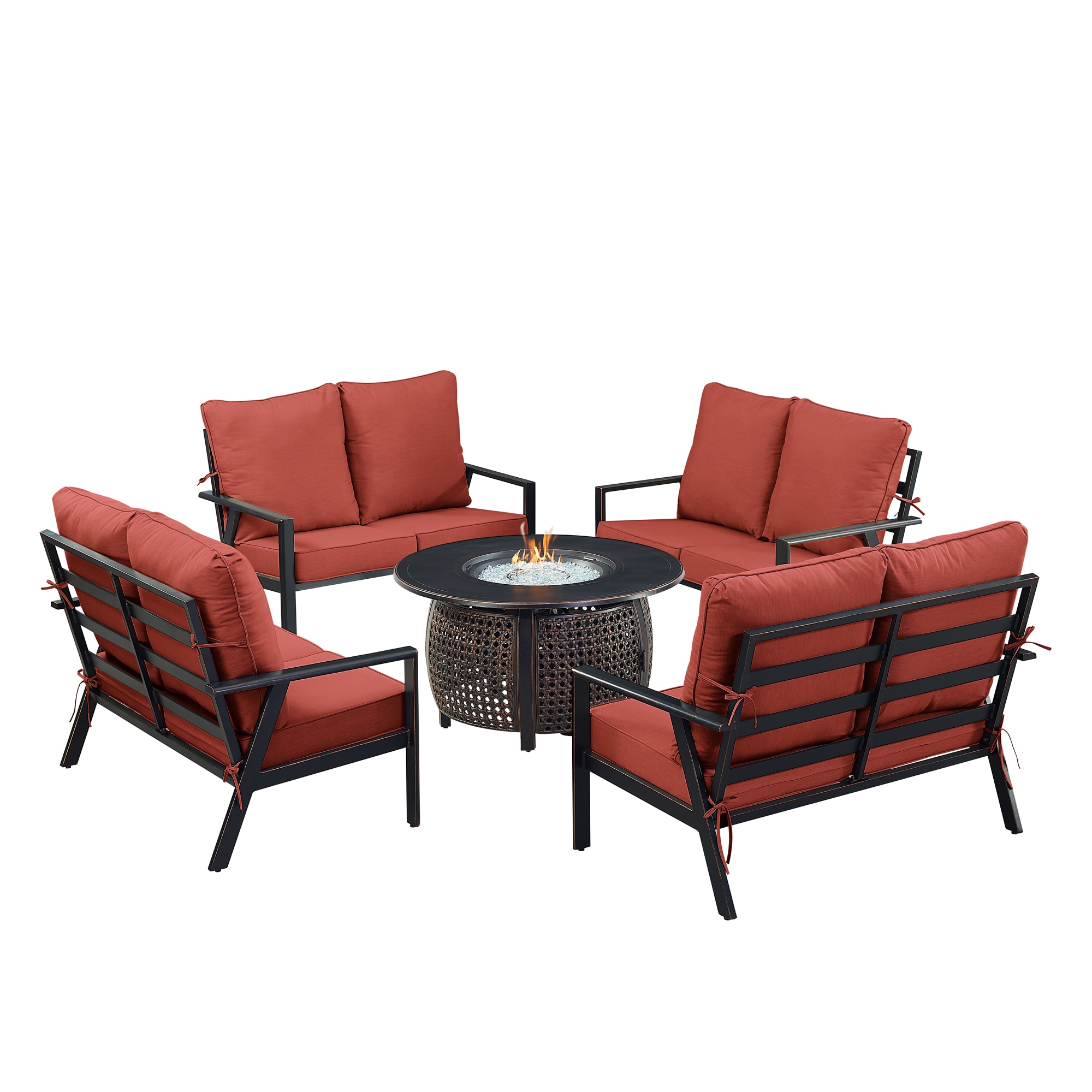 Oakland Living LUX4LSCLIFFRDCU Patio-Conversation-Sets - View #2