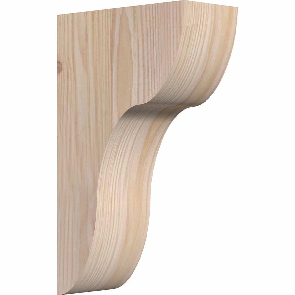 Ekena Millwork COR06X12X20CAR00SDF 5.5-in x 12-in x 20-in Carmel Unfinished Douglas fir Wood Paintable/Stainable Corbel