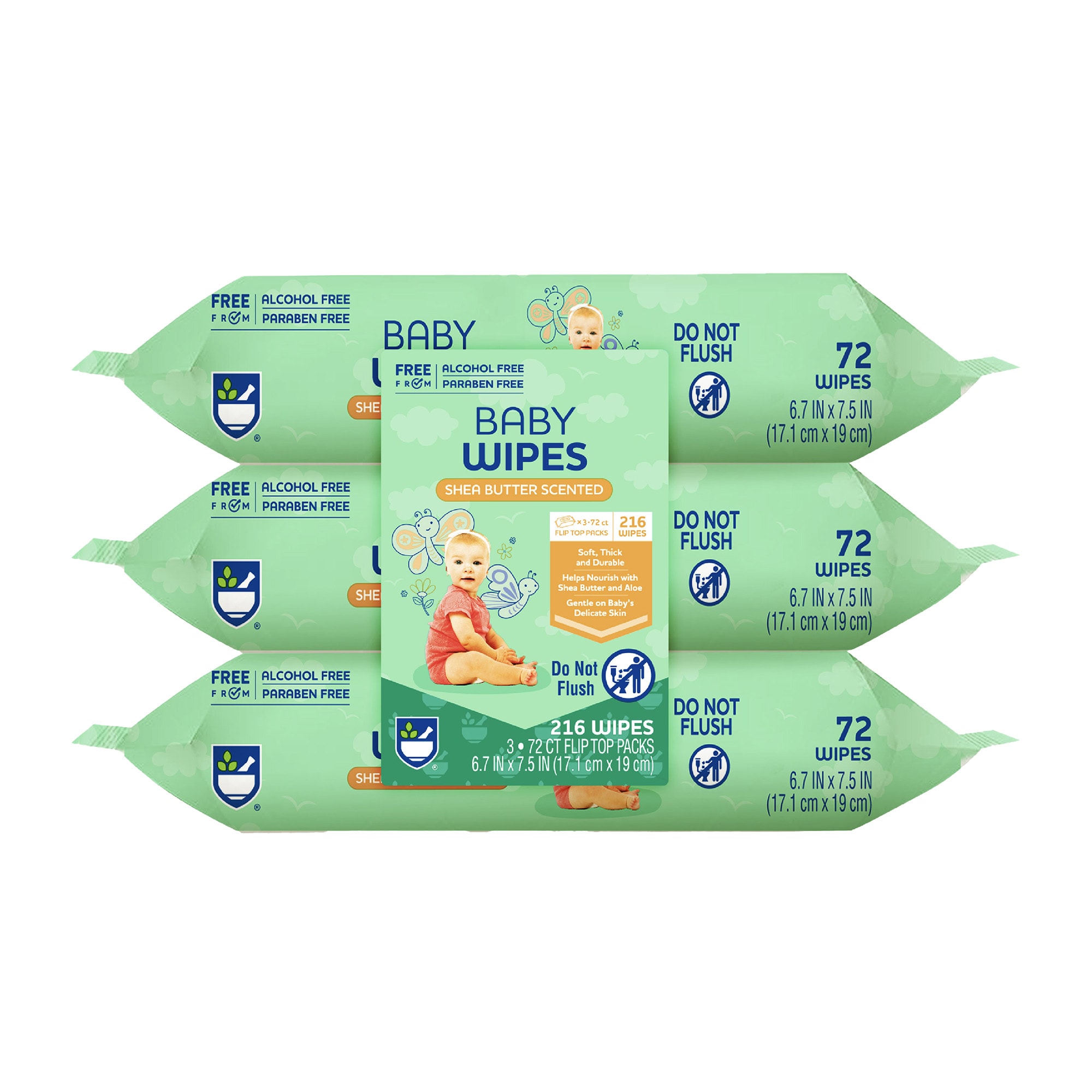 Pursonic 011822023702 Baby Wipes  Aloe Vera  Shea Butter Infused  99percent  Water Based  Resealable Pack for Sensitive Skin