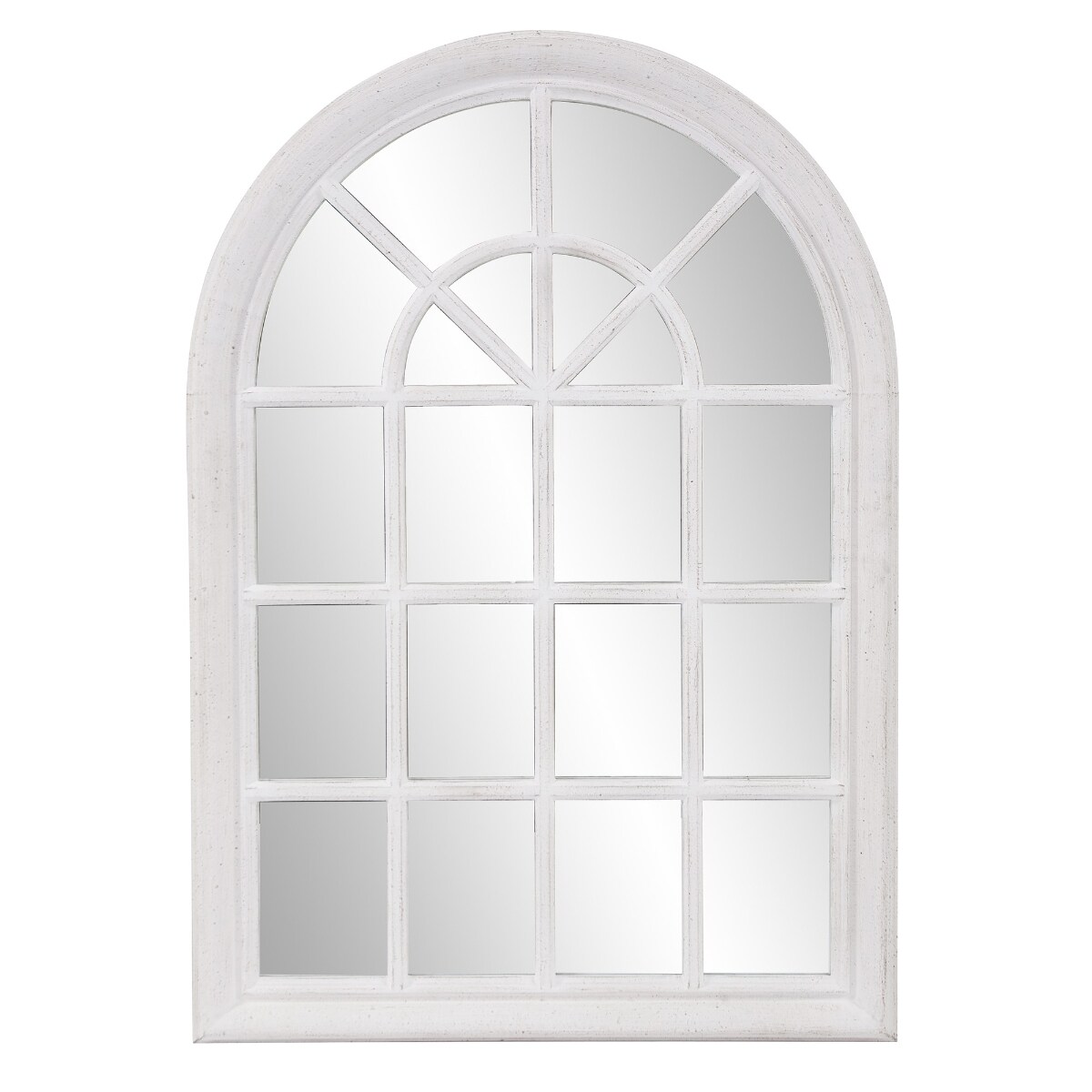 HomeRoots 4000383726 29-in W x 41.0-in H Rectangle White Framed Wall Mirror