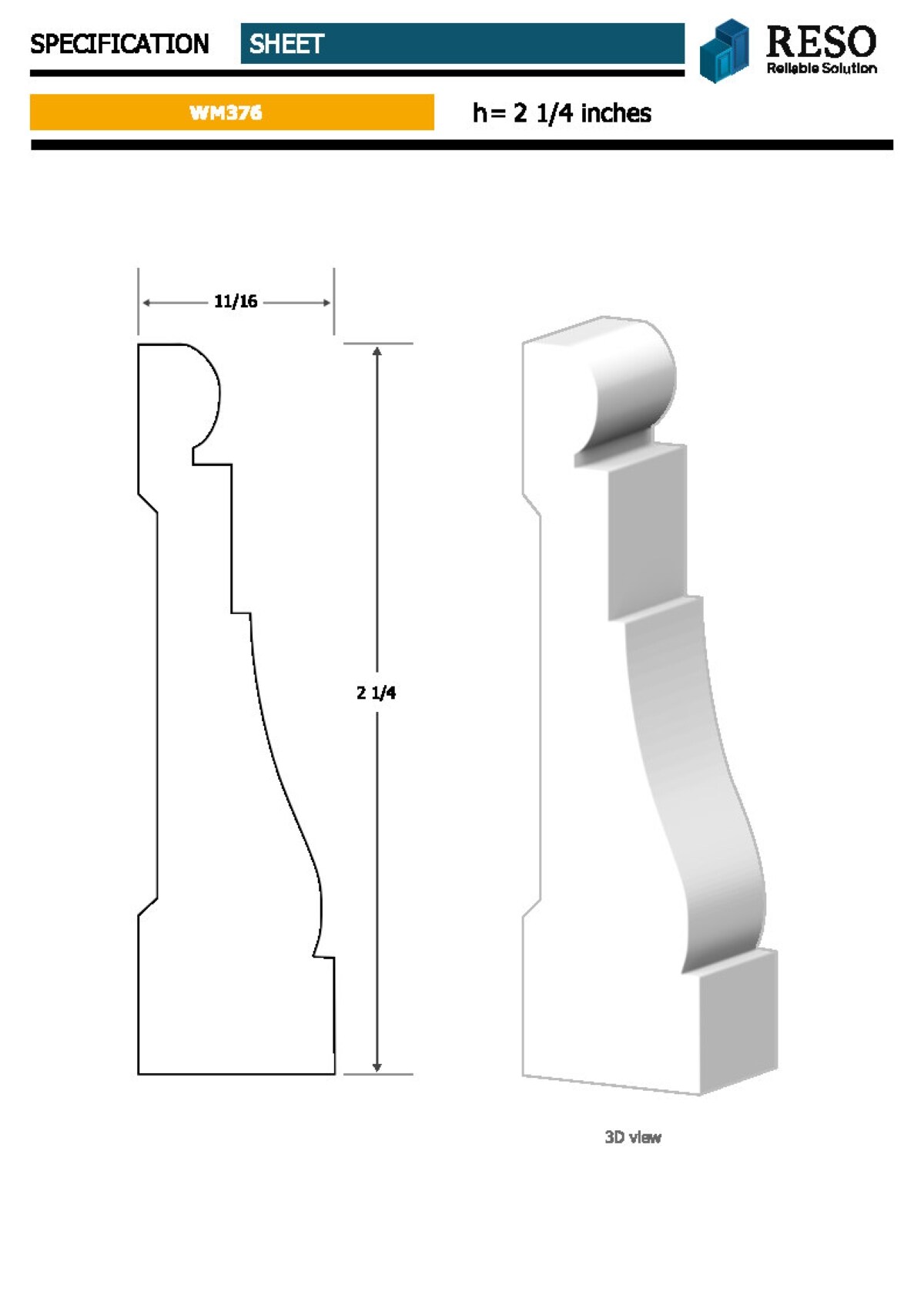 RESO RMC-376-85-20 Door-Casing-Kits - View #2