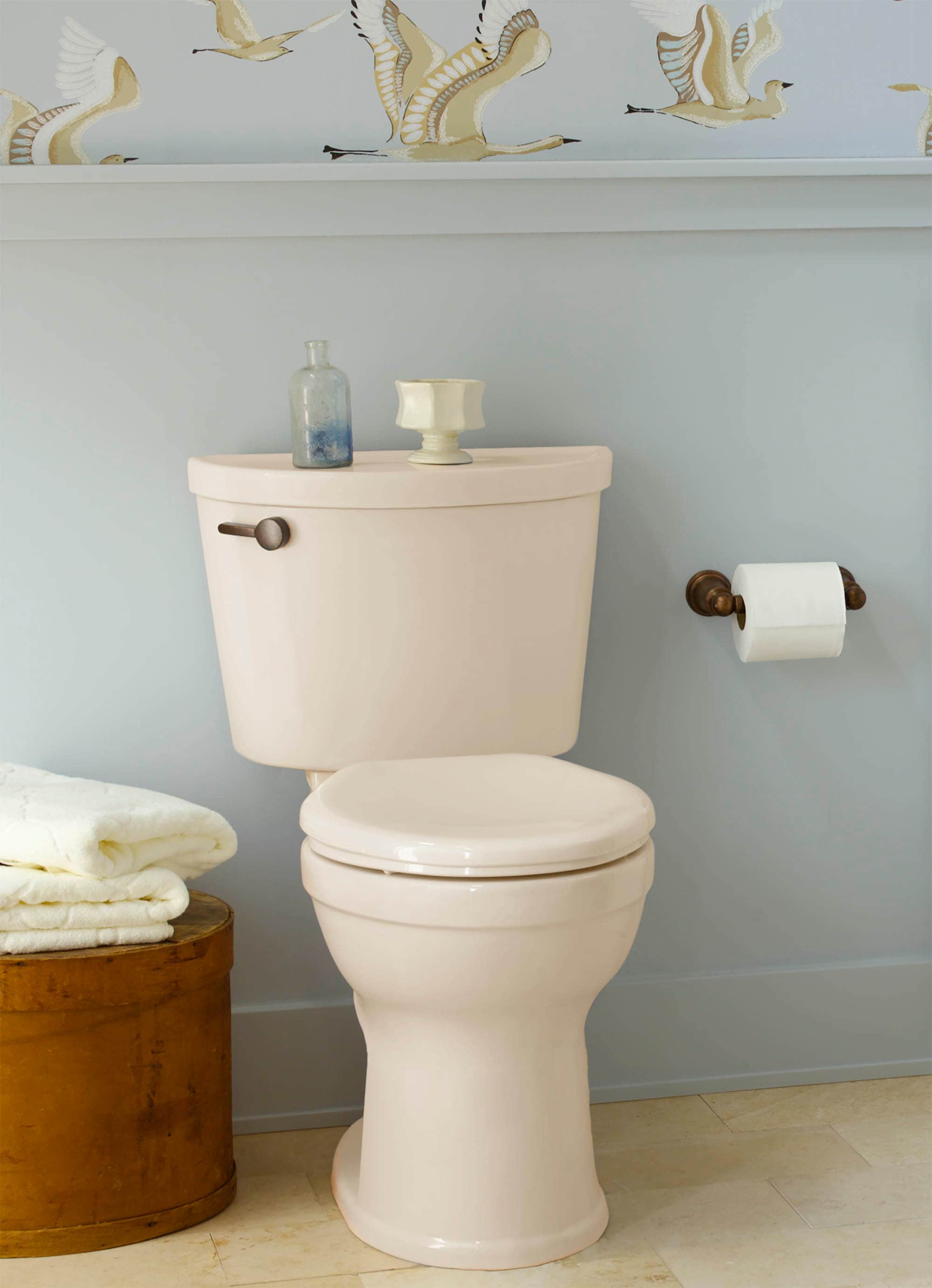 American Standard 211AA104.222 Champion Pro Linen Elongated Chair height 2-piece Toilet 12-in Rough-In WaterSense 1.28 GPF