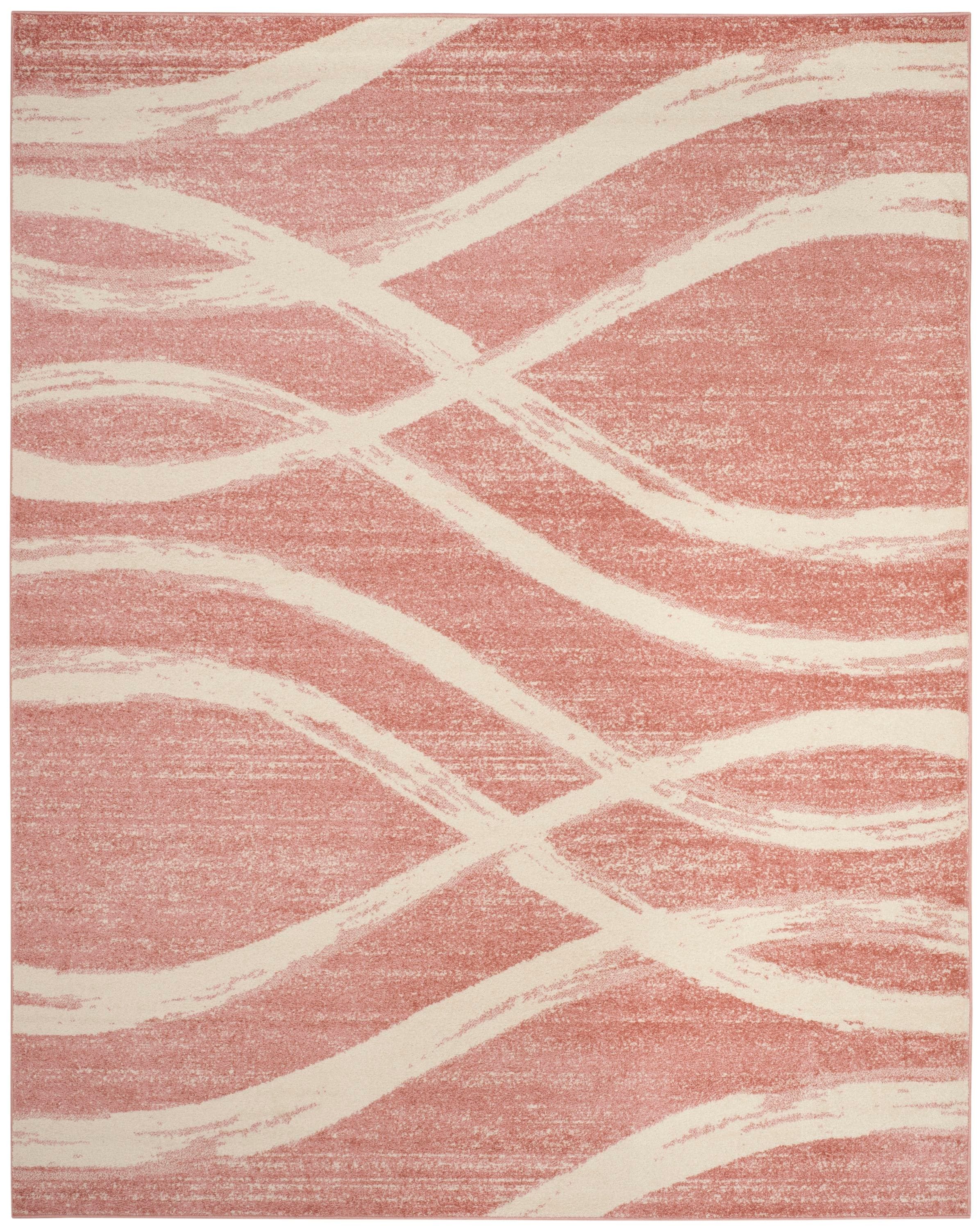 Safavieh ADR125Z-8 Adirondack Rosten 8 x 10 (ft) Loomed Polypropylene Rose/Cream Rectangular Indoor Abstract Lodge Area rug