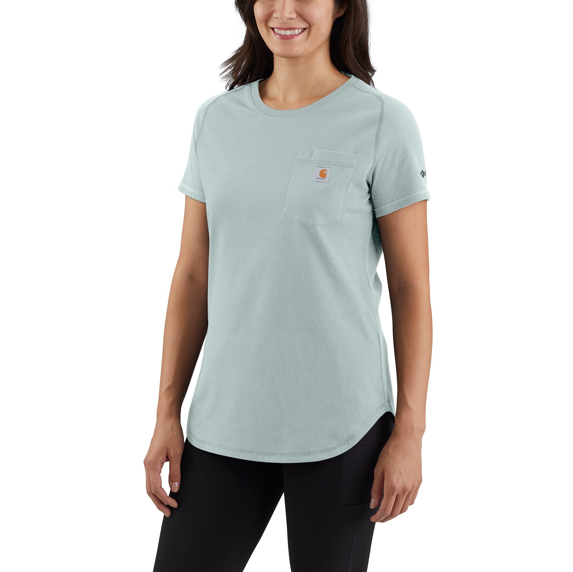 Carhartt 106650-E73SREG Women's Blue Jersey Short sleeve T-shirt ( Small )