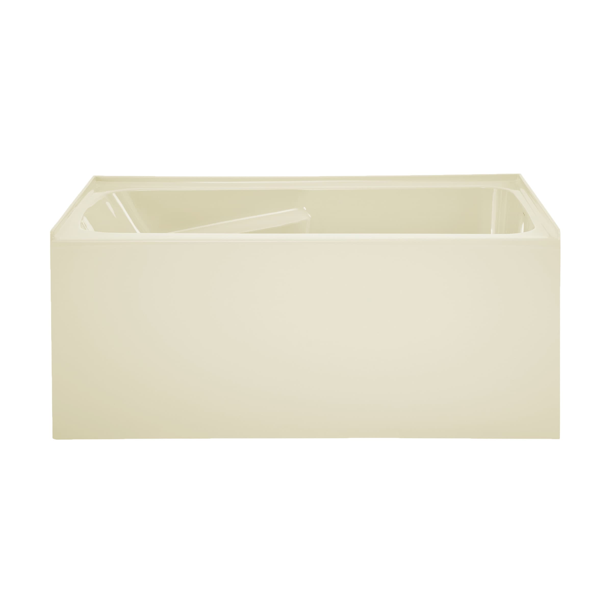 Swiss Madison SM-25-ABLAU03BQ Lausanne 54-in x 30-in Glossy Bisque Acrylic Rectangular Alcove Soaking bathtub ( Right Drain )