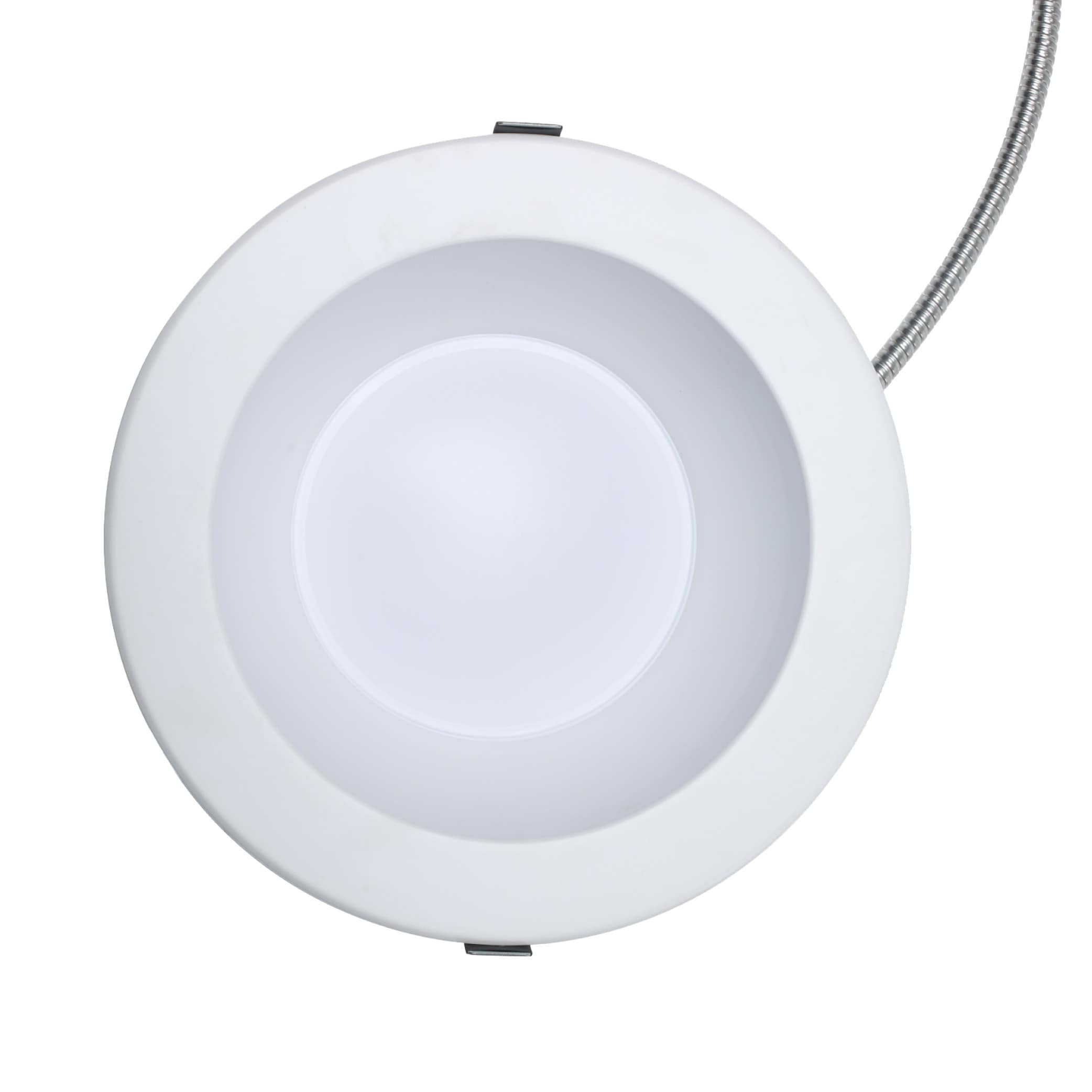 Simply Conserve L7/18-DL6-30/40-D-AD LED Commercial Downlight White 6-in 1500 -Lumens Switchable white Round Dimmable LED Canless Wet rated Recessed Downlight