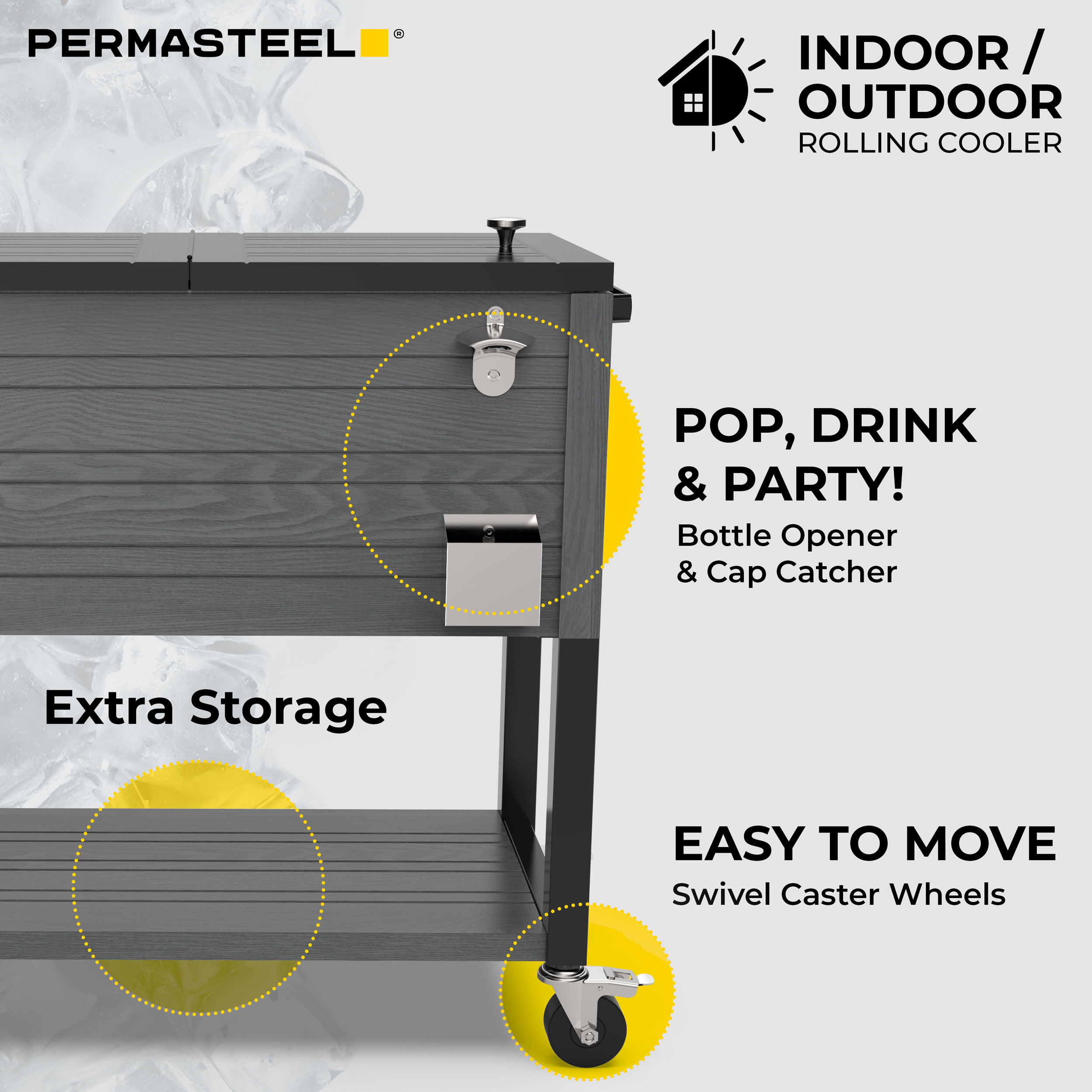 Permasteel PS-205-80QT-GY Beverage-Coolers - View #5