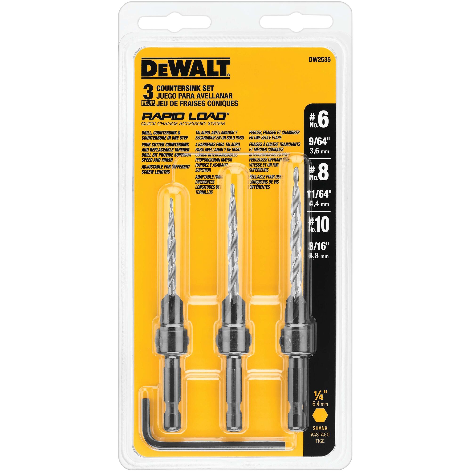 Dewalt flip drive online countersink drill bit set