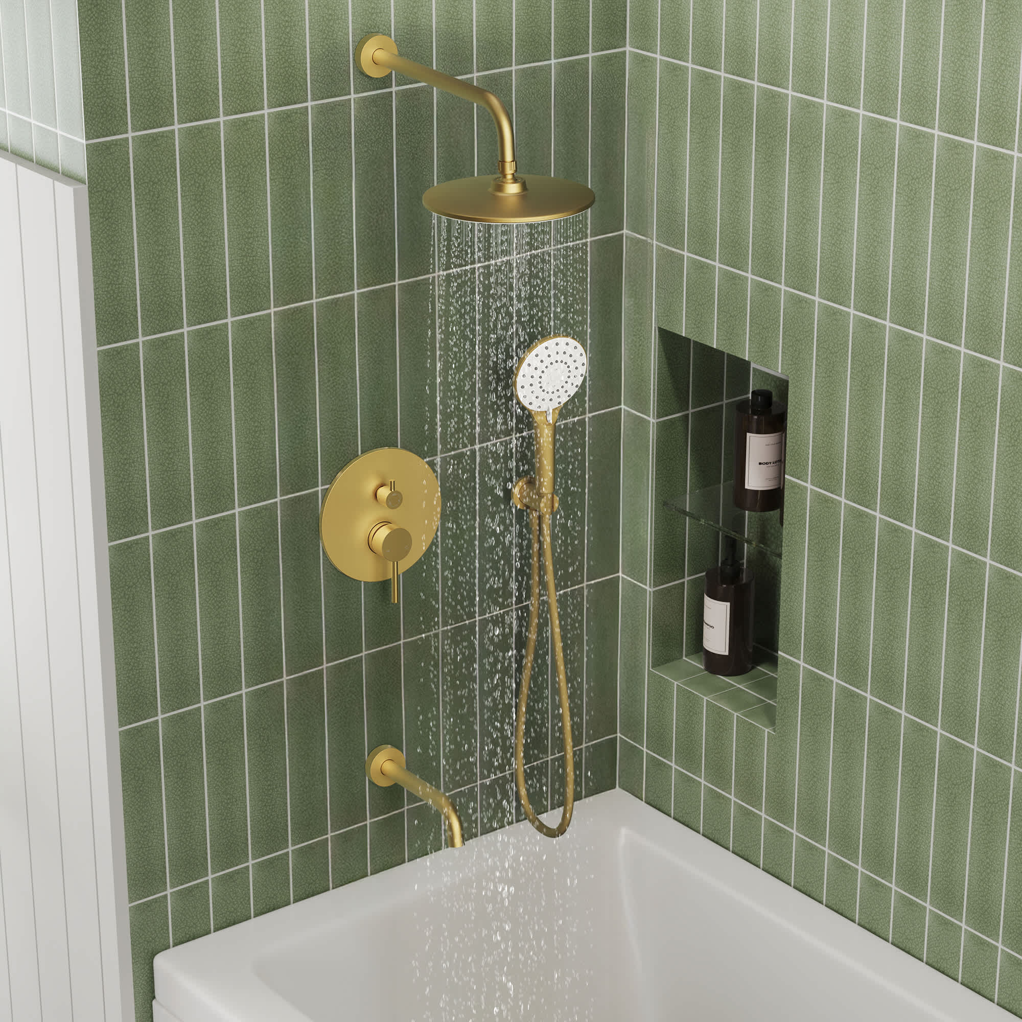 EVERSTEIN SFS-1076-GD9 Showerhead-Bar-Panels - View #3