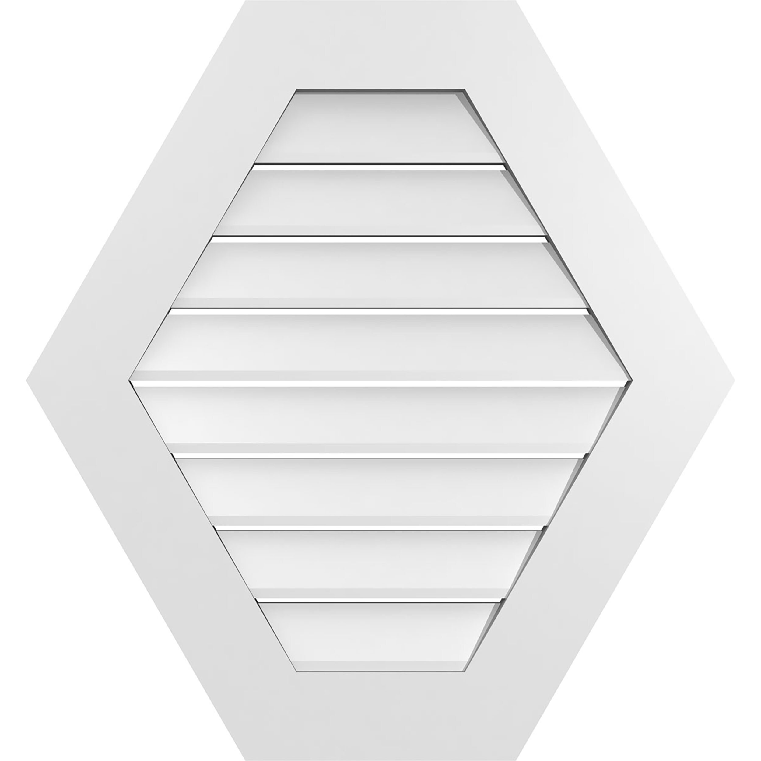 Ekena Millwork GVPHP28X3001SF 28-Inches x 30-Inches Off-white Peaked PVC Gable Louver Vent