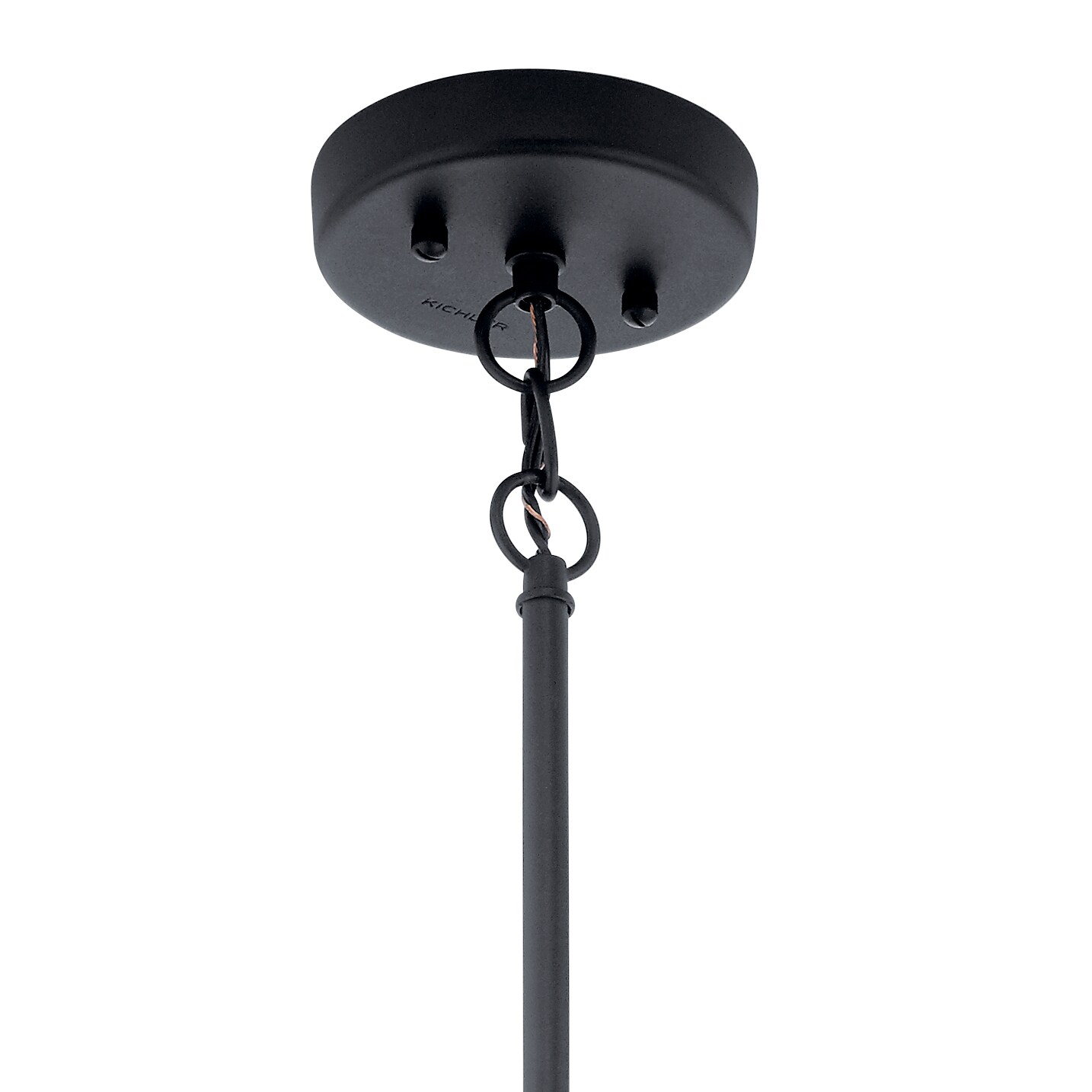 Kichler Elias Textured Black Mid-century Bell LED Hanging Pendant Light ...