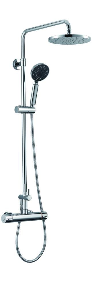 ALFI AB2867-PC Polished Chrome 8.6-in Shower Faucet Bar System with 2-way Diverter
