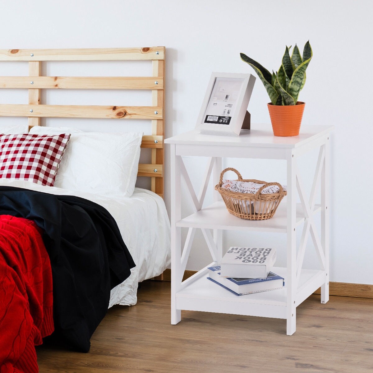 CASAINC White Nightstand in the Nightstands department at Lowes