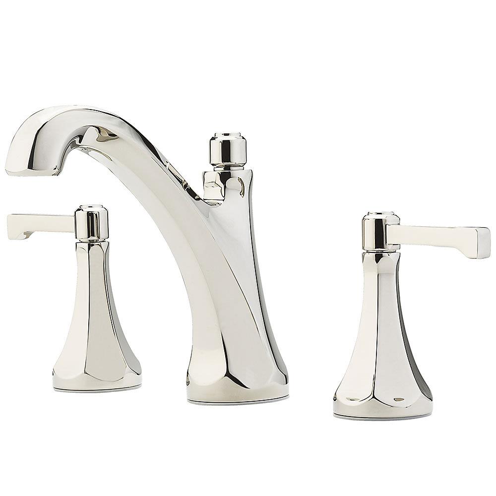 Pfister Arterra Polished Nickel Widespread 2 Handle Watersense Bathroom Sink Faucet With Drain