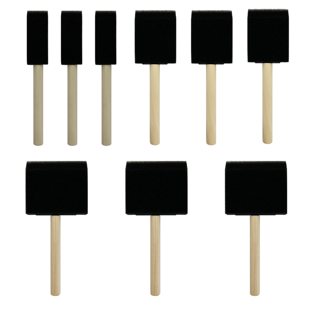 Project Source F0224 Multiple Sizes Foam Flat General purpose brush 24 -Pack