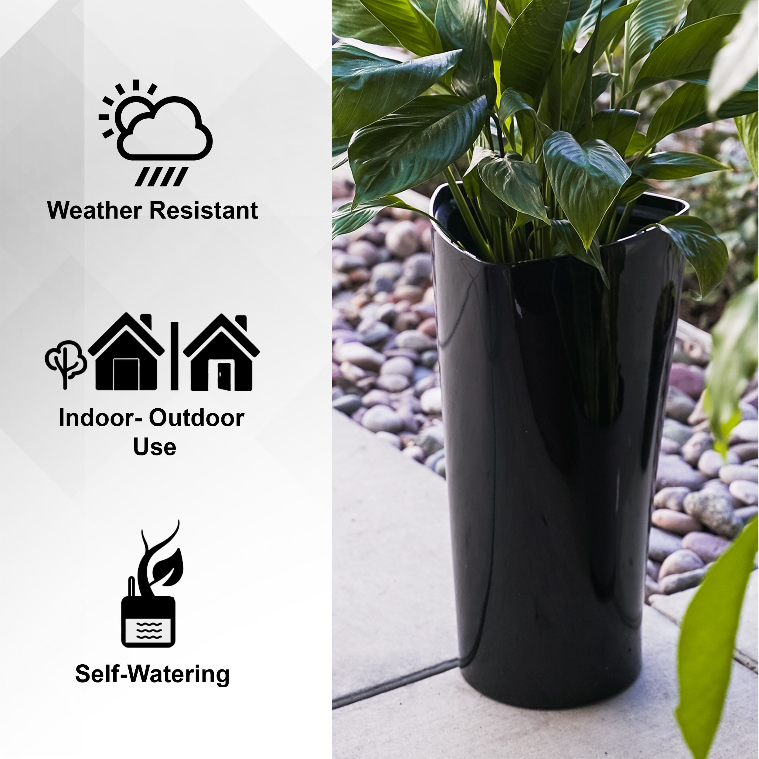 XBrand LW1106BK Planter-Window-Box - View #4