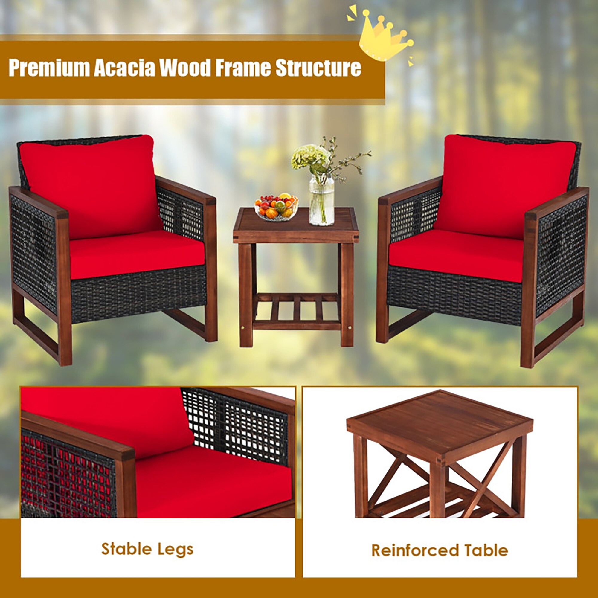 CASAINC HX-SM1001-B Patio-Conversation-Sets - View #5