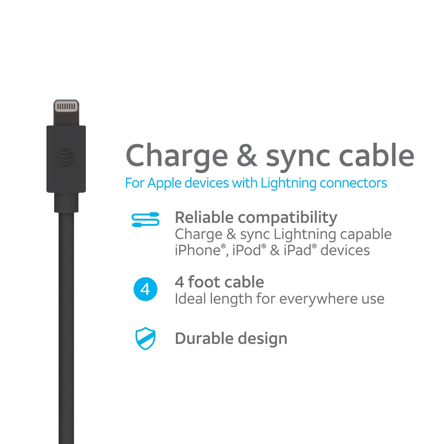 AT&T PVLC1-BLK Usb-Cable - View #2