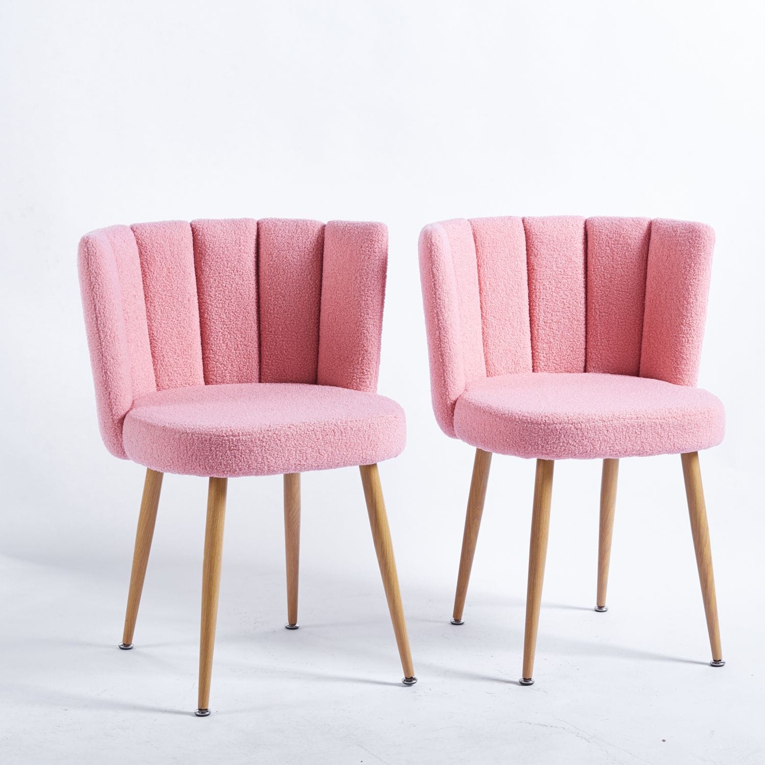 JASMODER W23464147 Modern Light Pink Linen Accent Chair