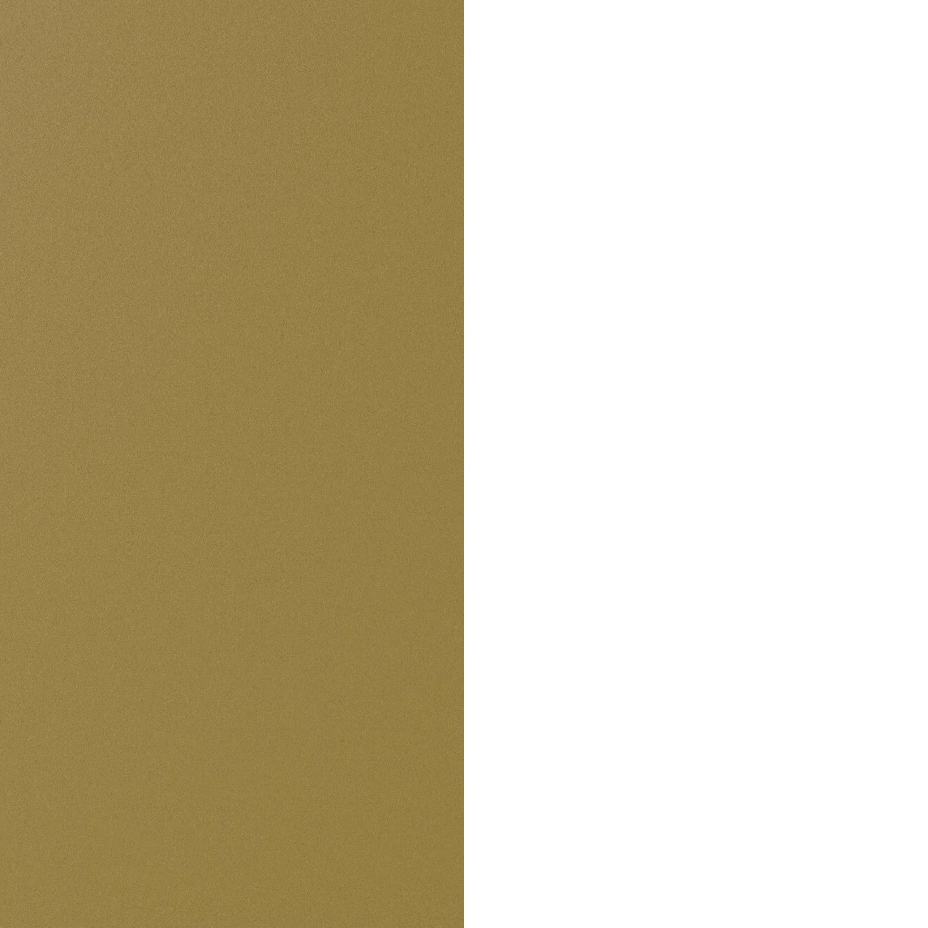 Hampstead Matte Gold and White Round Wood & Metal Coffee Table