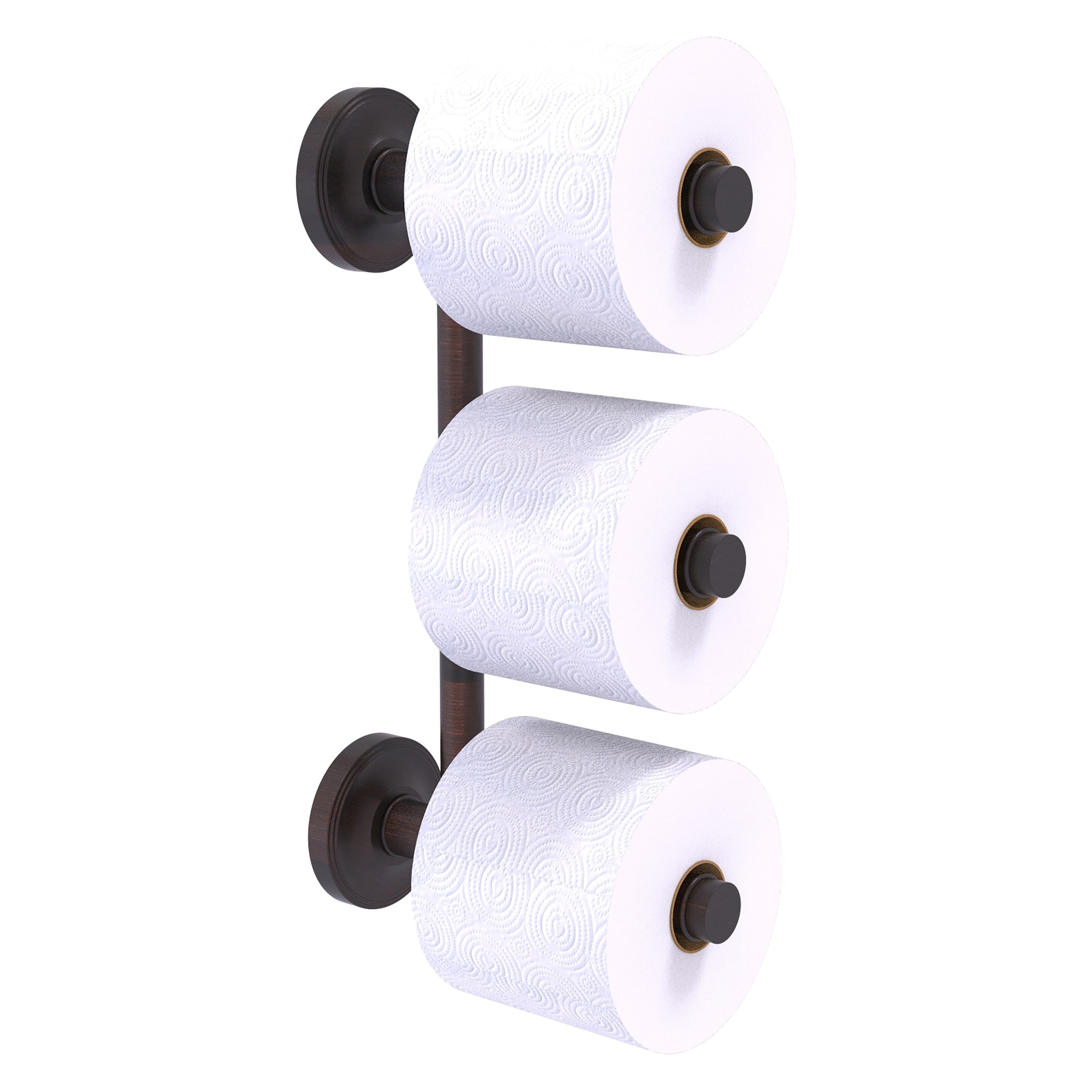 Allied Brass PR-24-3-VB Prestige Regal Venetian Bronze Wall mount Double post Toilet Paper Holder 3 -Rolls with Storage