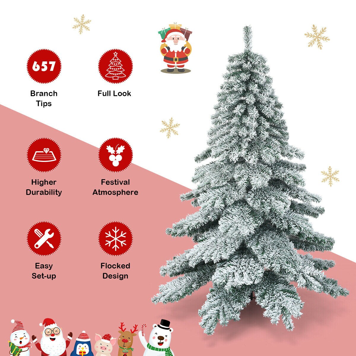 WELLFOR CM-HJY-22815 Artificial-Christmas-Trees - View #5