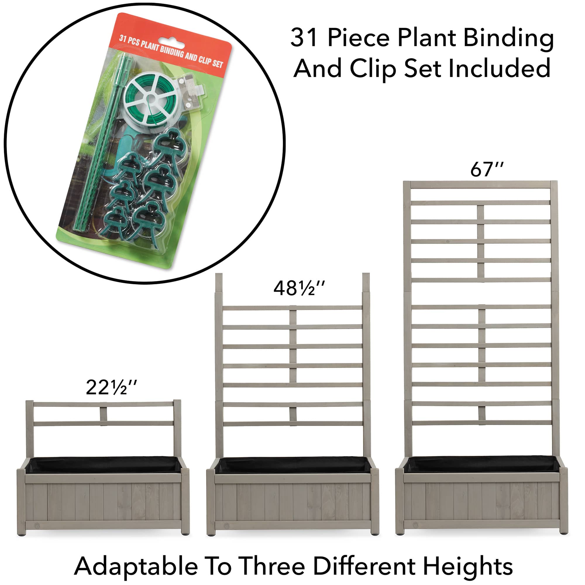 Casafield GDN-T316-GRY Raised-Planter-Boxes - View #4
