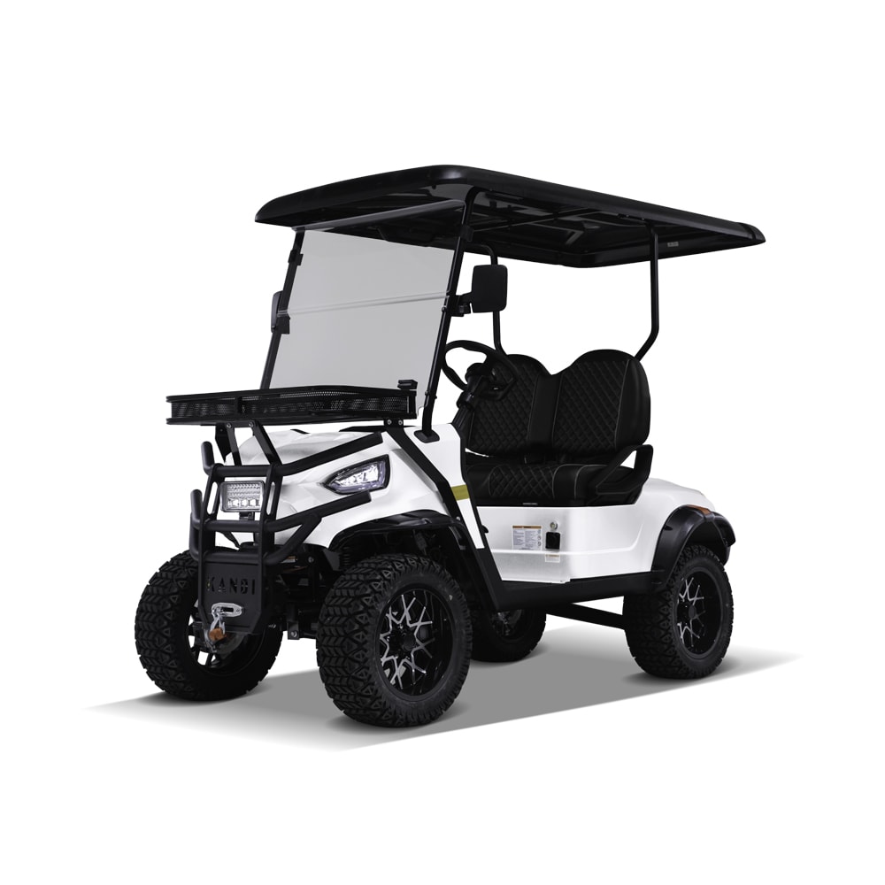 Kandi 2 Seat Electric Golf Cart With Lead Acid Battery-white At Lowes.com