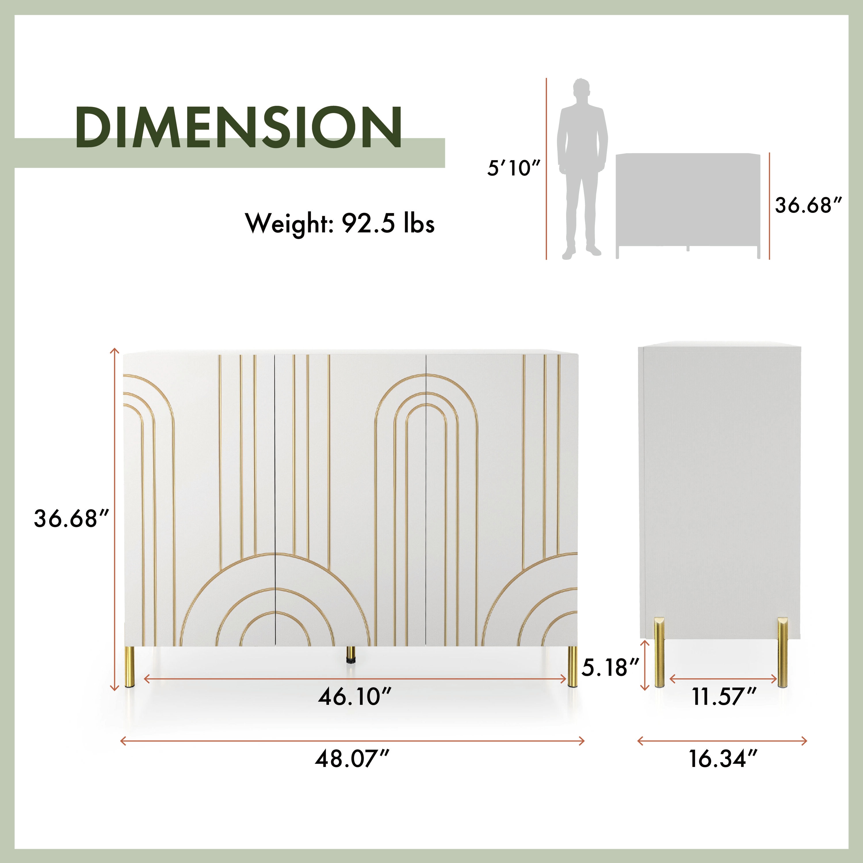 Furniture of America YNJ-2371C2 Dining-Kitchen-Storarge - View #3