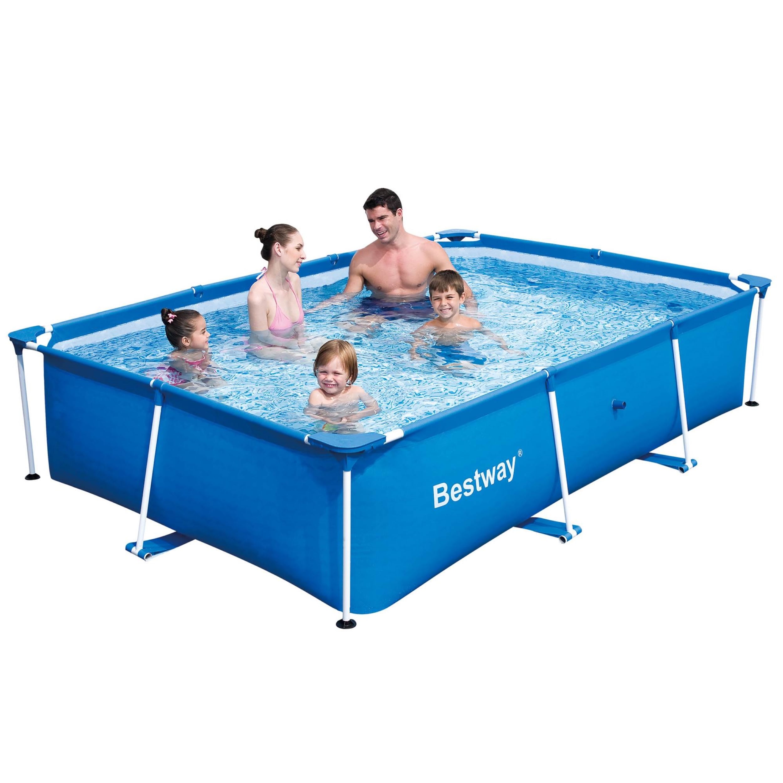 Bestway Above-Ground at Above-Ground 6.5-ft x Frame Splash department x 26-in Pools the Frame Metal in Rectangle Pool 10-ft