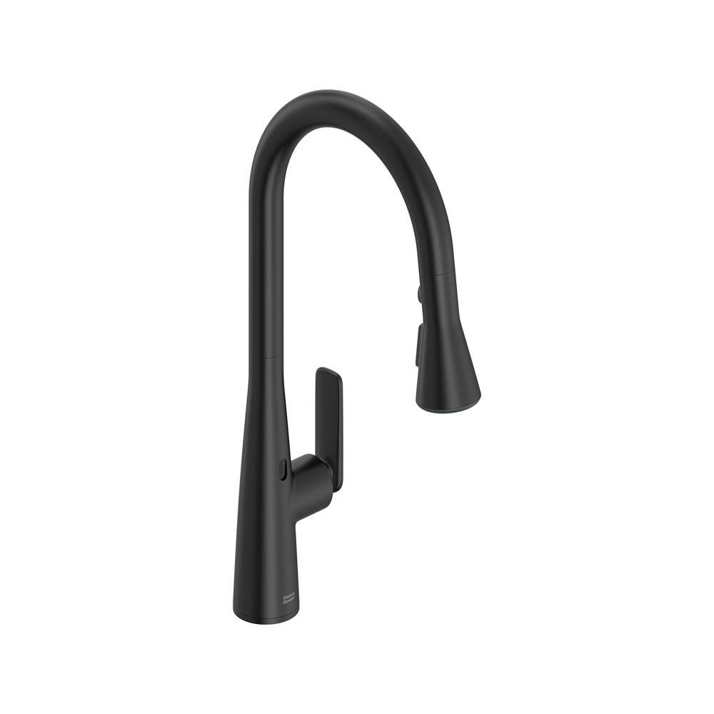American Standard 1048802430 Aspirations Matte Black Single Handle Deck-mount Touchless Pull-down Kitchen Faucet with Sprayer