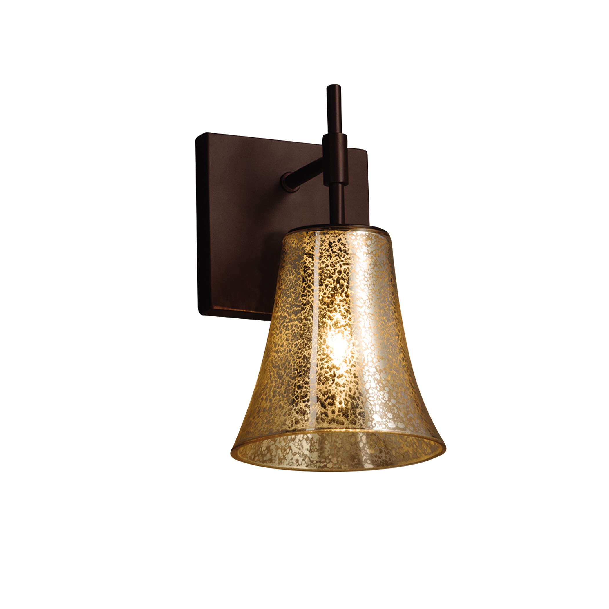 Justice Design Group FSN-8411-20-MR-DB-LD Fusion 5.5-in W 1-Light Dark Bronze Transitional LED Wall Sconce