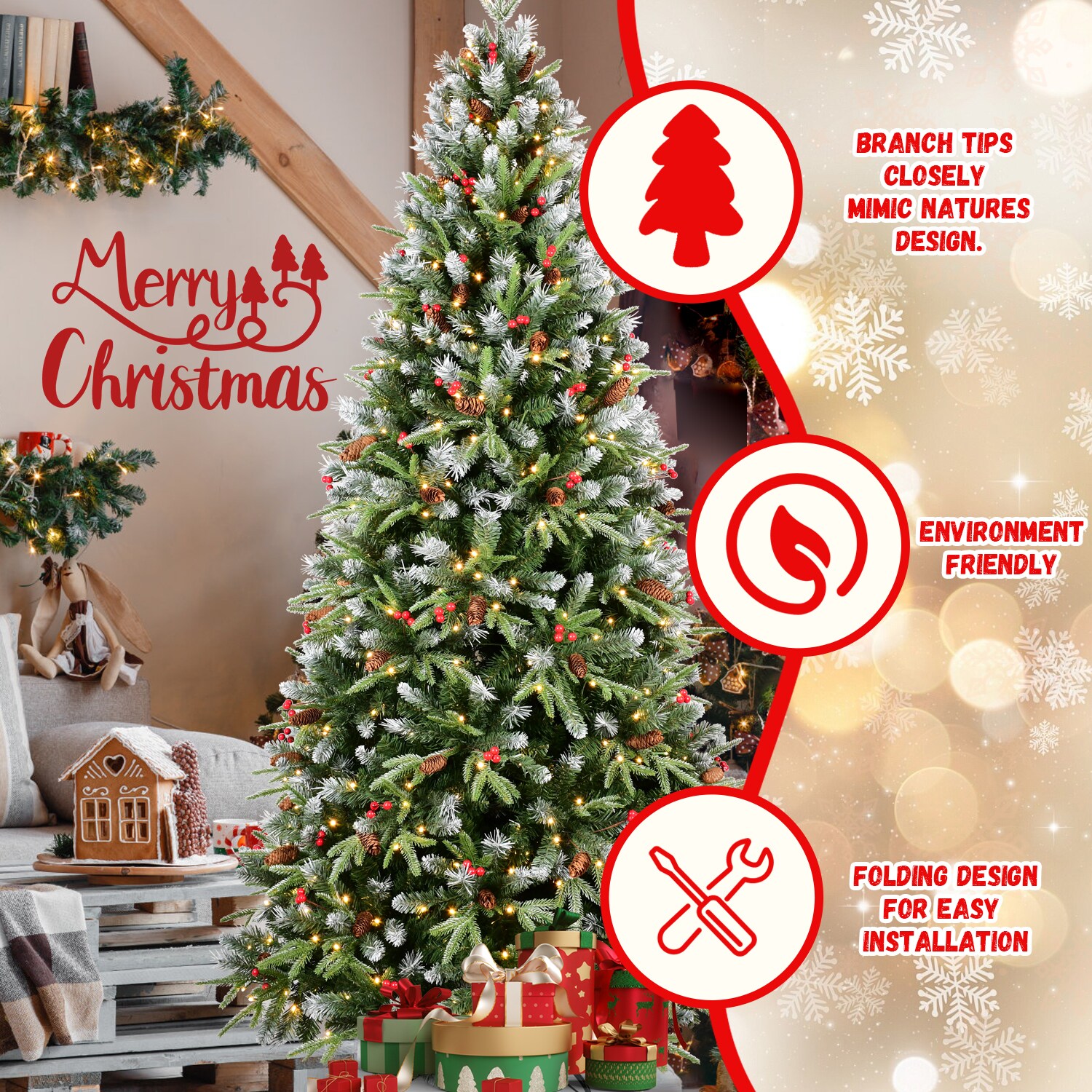 LOVMOR SF-L-T3637P338737 Artificial-Christmas-Trees - View #3