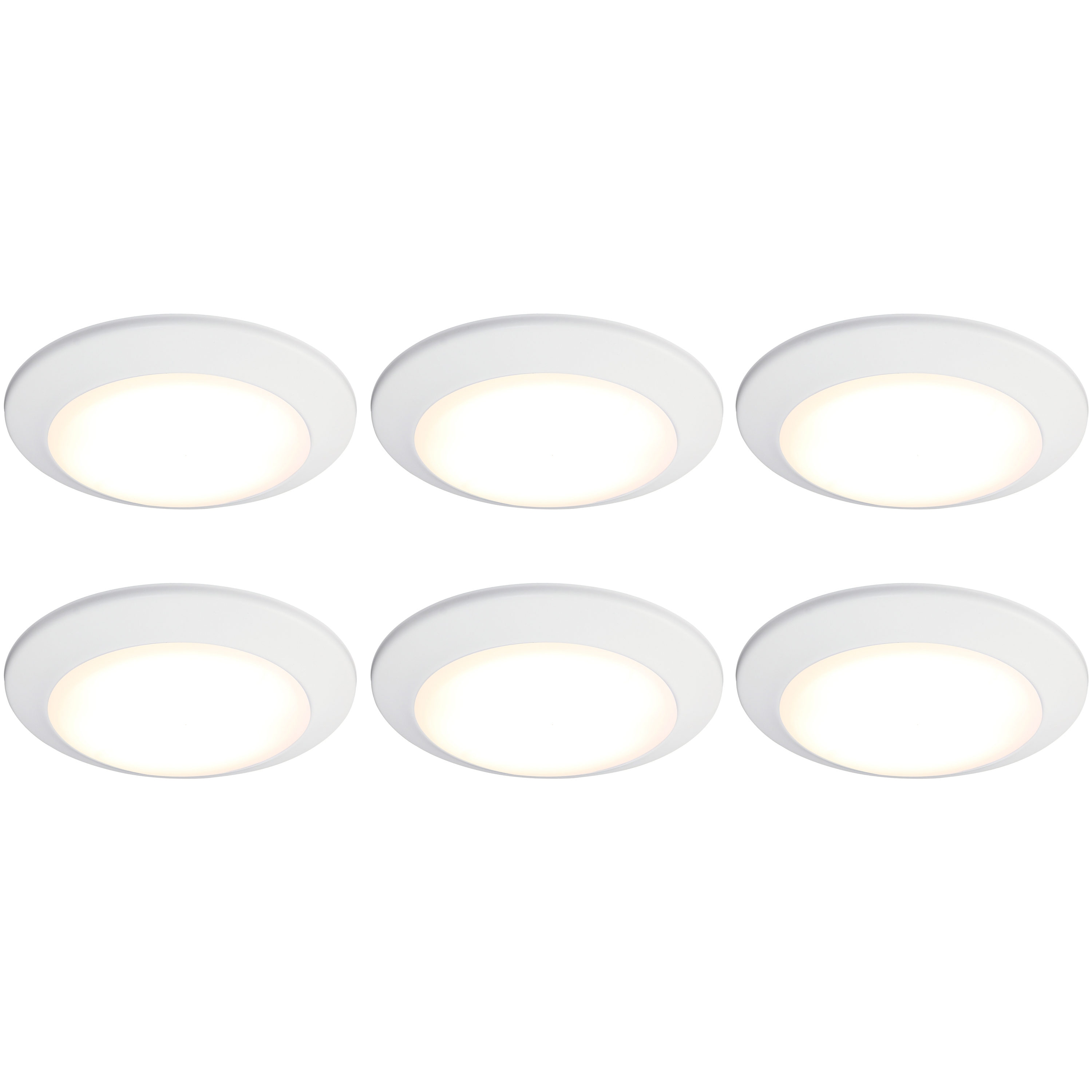 C Cattleya CA2185-6FM 1 -Light 7.5-in White Integrated LED Flush Mount Light