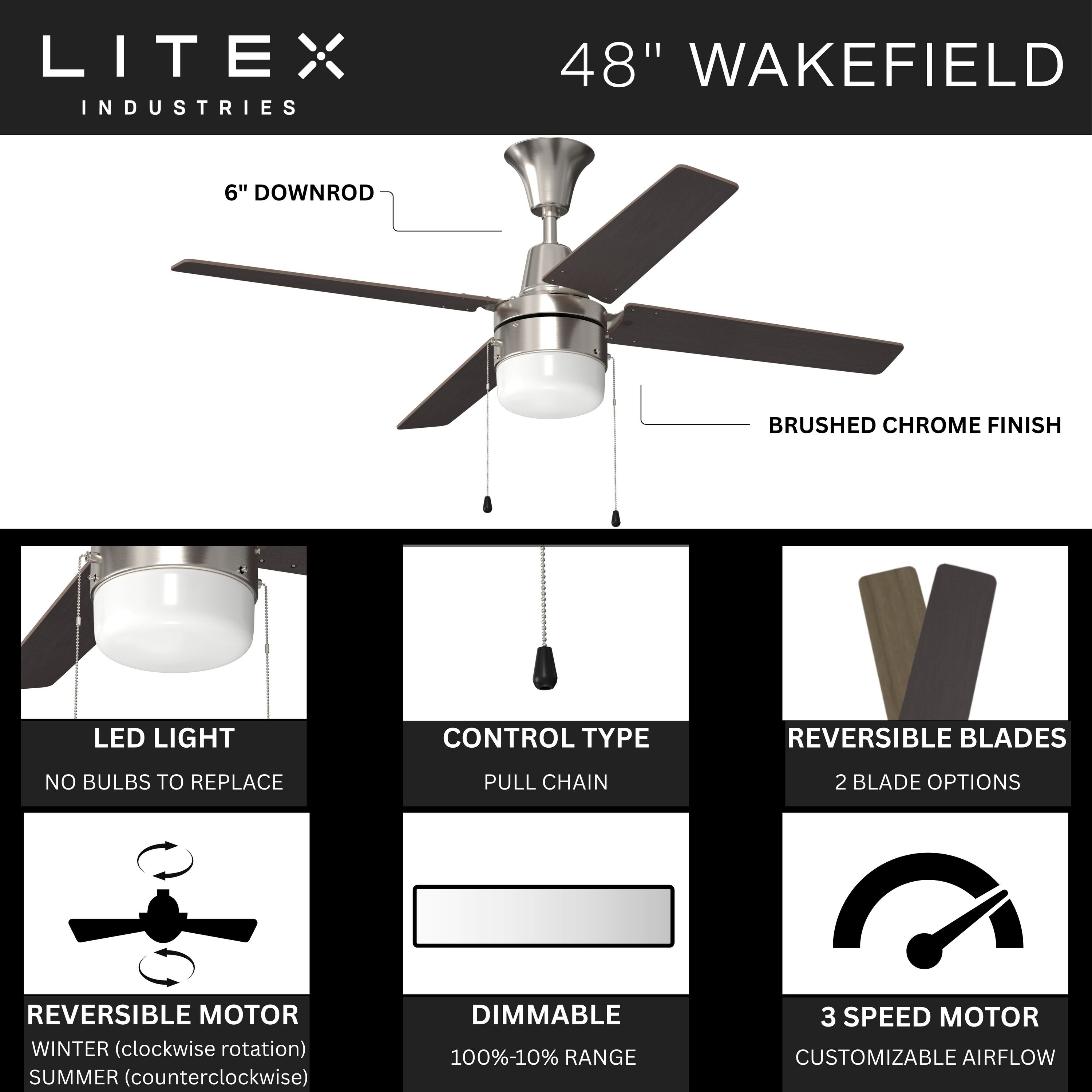 Litex UBW48BC4L Ceiling-Fans - View #4