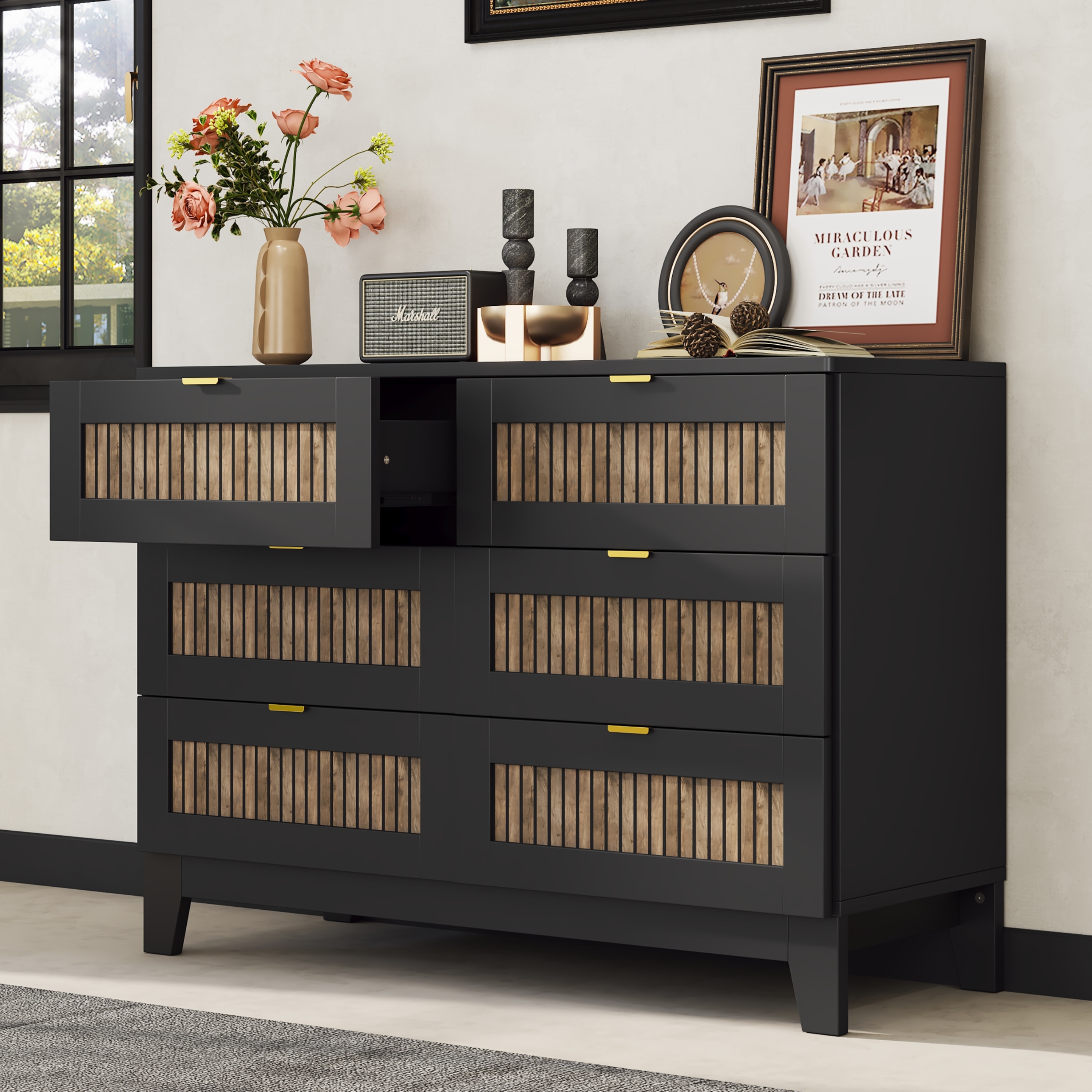 UPHA Standard dresser Black 25-in W Standard dresser