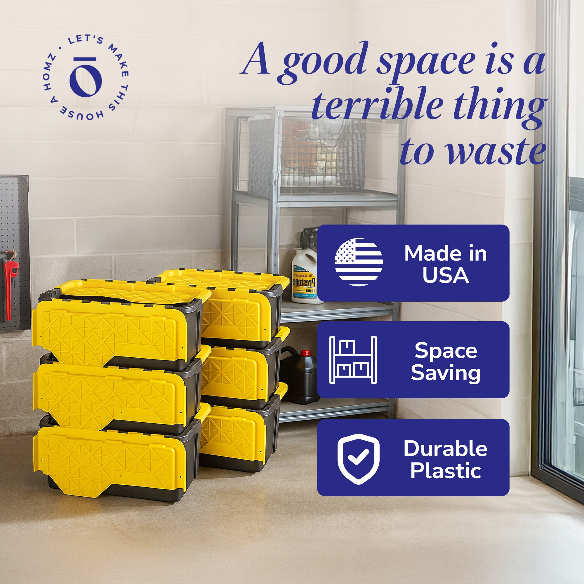 Homz Products 214881 Plastic-Storage-Totes - View #5