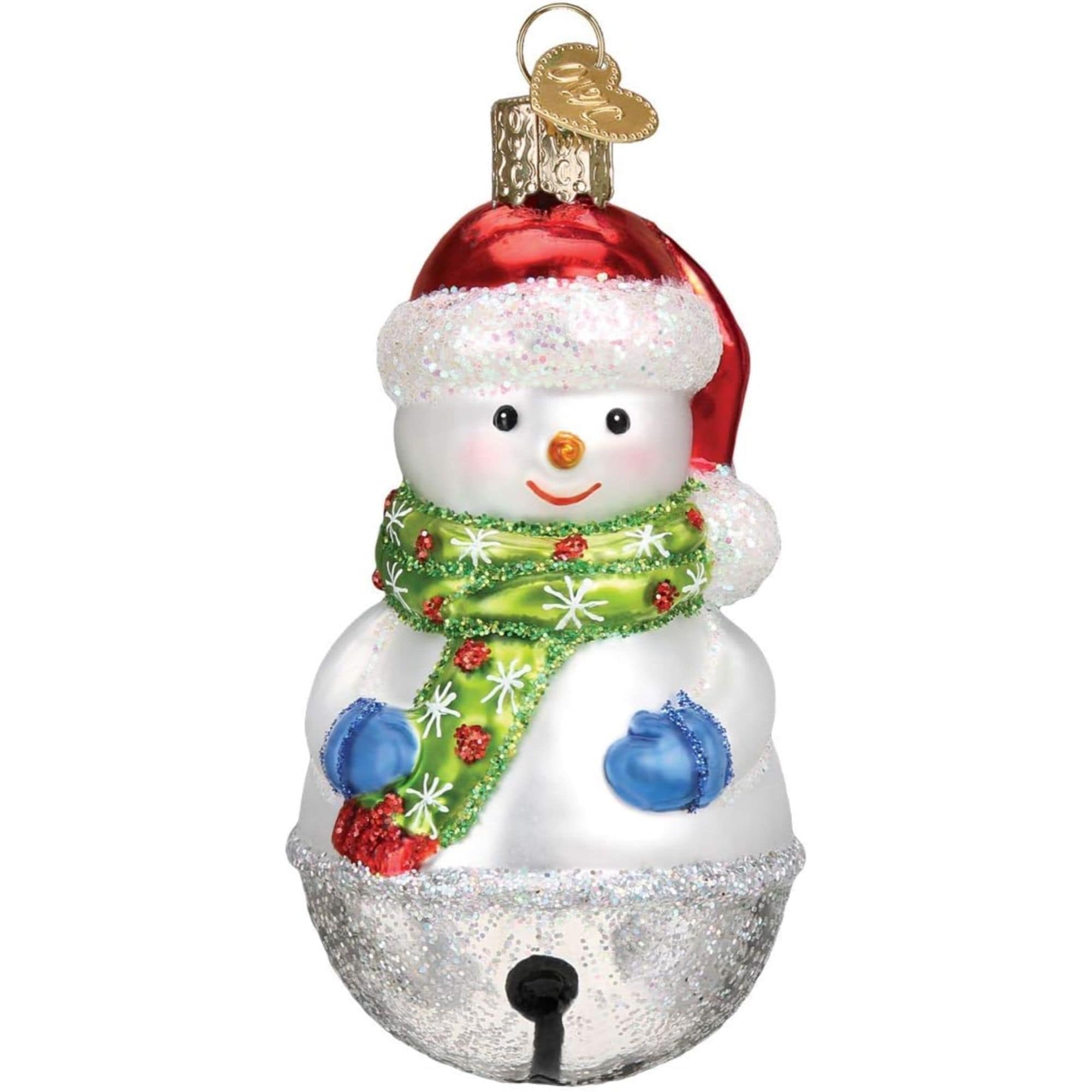 Old World Christmas 729343241863 Blown Glass Ornament for Christmas Tree - Jingle Bell Snowman