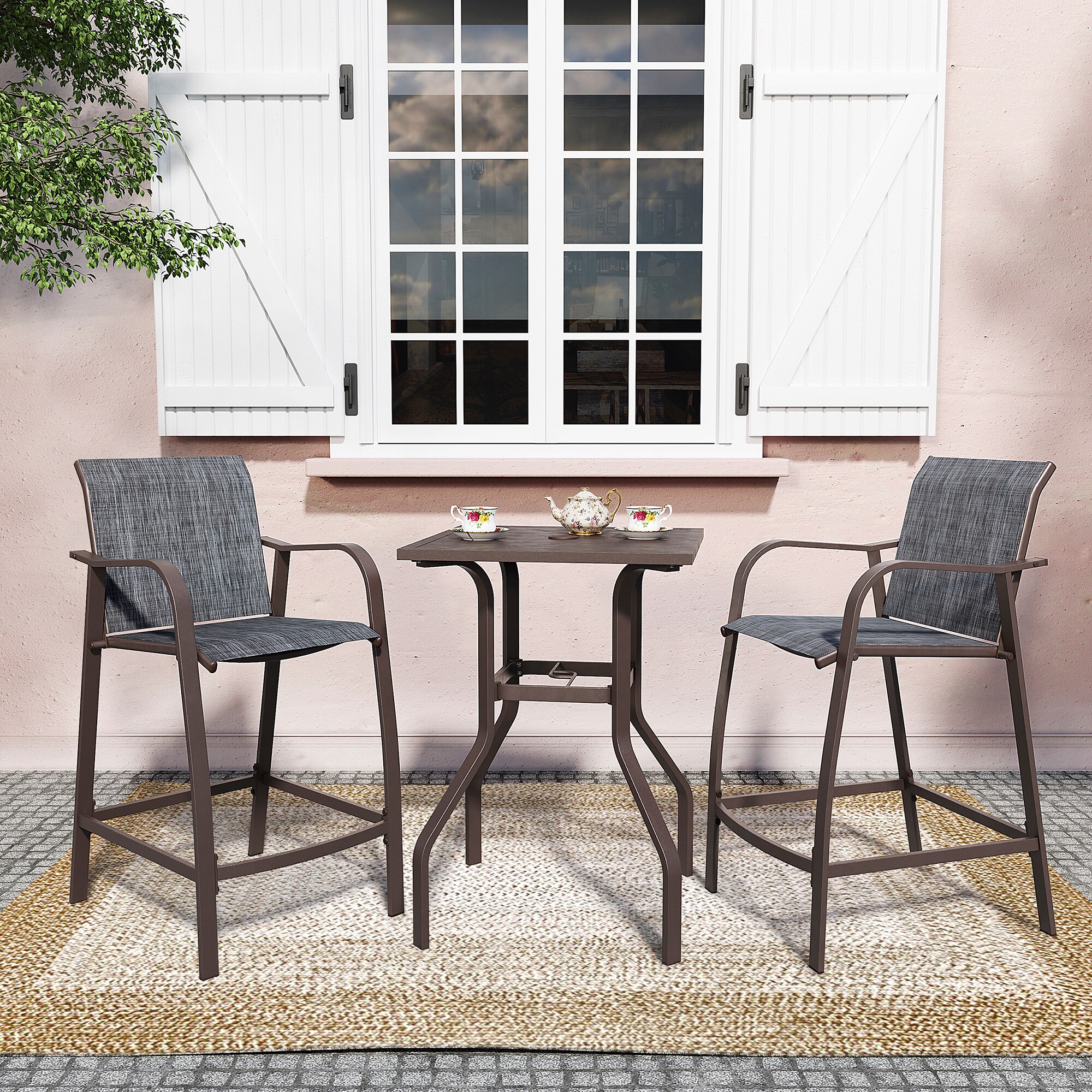 Crestlive Products CL-ST009BGY-3 Patio-Conversation-Sets - View #2