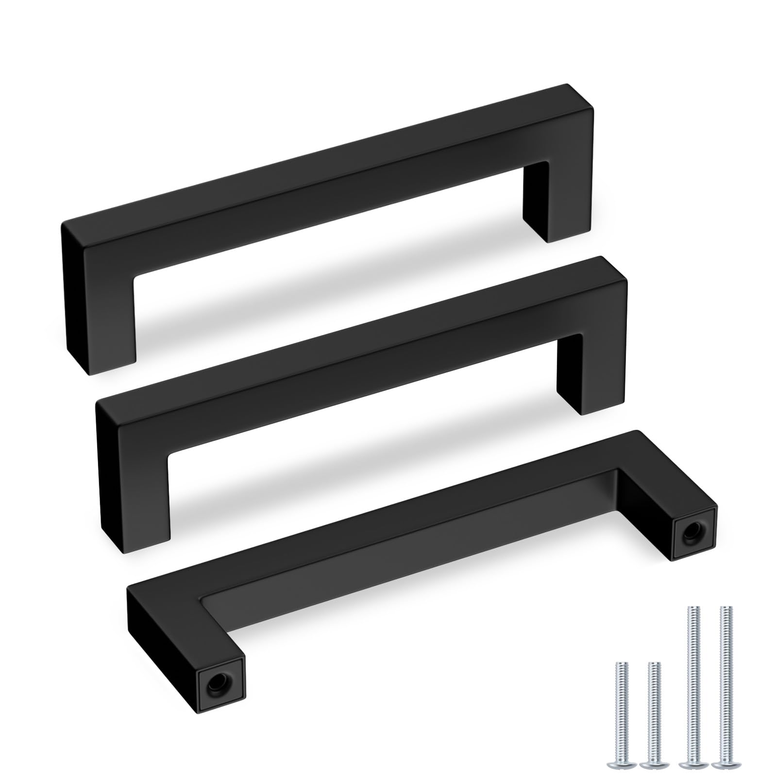 Misopily Black Cabinet Pulls 5 Pack 5 Inch Drawer Pulls Modern Kitchen Cabinet Handles Stainless Steel Hardware durable home #LMS0816MA1705