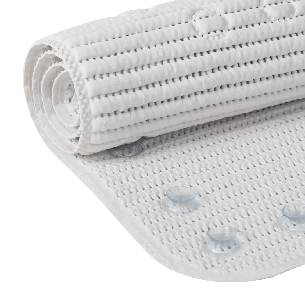 Clorox Anti-Microbial Cushioned Foam Bathtub Mat, Blue, 17 x 36 