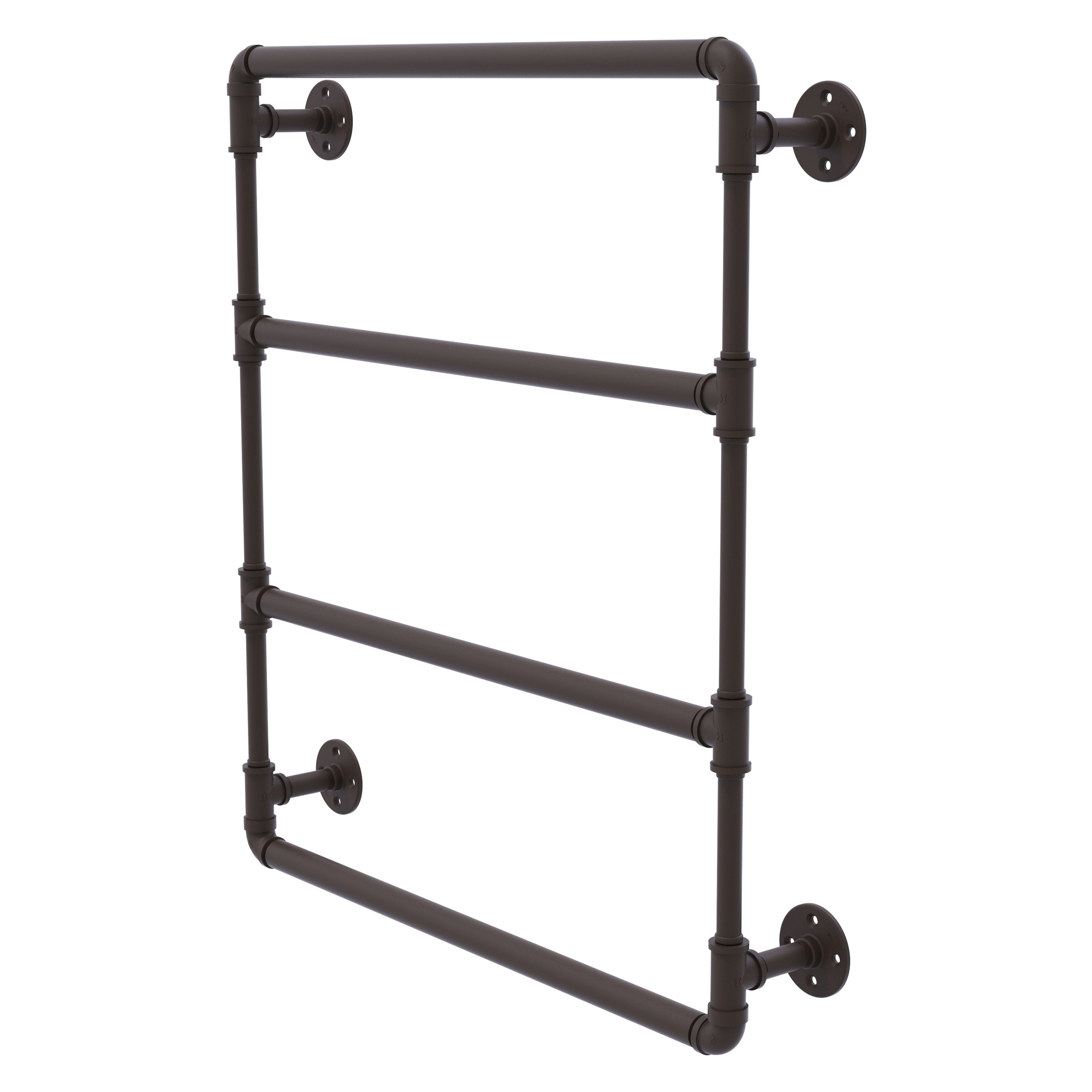 Allied Brass P-280-24-LTB-ORB Pipeline 24-in double Oil-rubbed bronze Wall mount Double Towel Bar