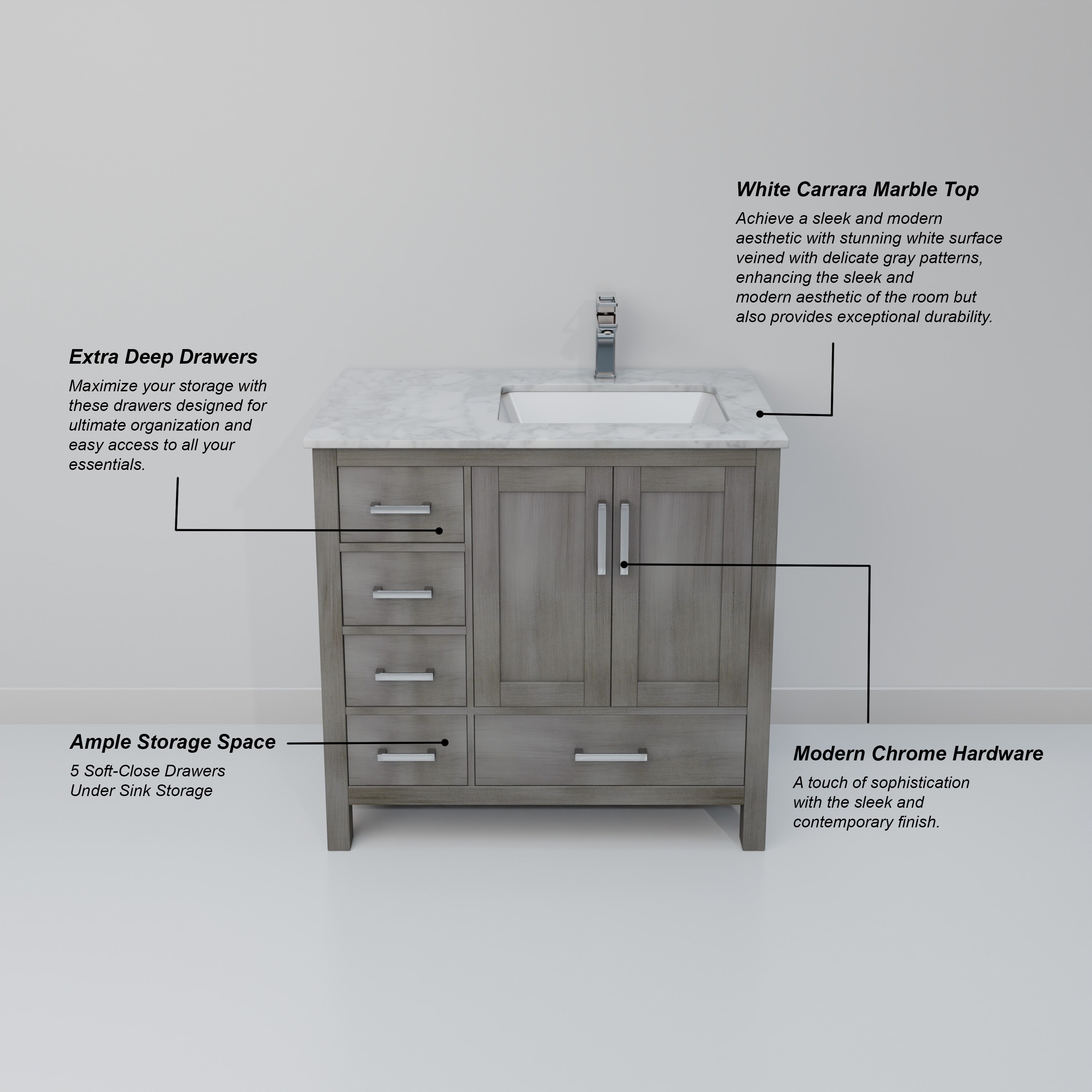 Lexora LVJ36SD101R Bath-Vanity-Combo - View #9