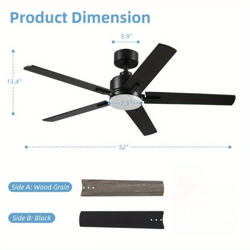 U-HOMY DN-005BK-HM Ceiling-Fans - View #3