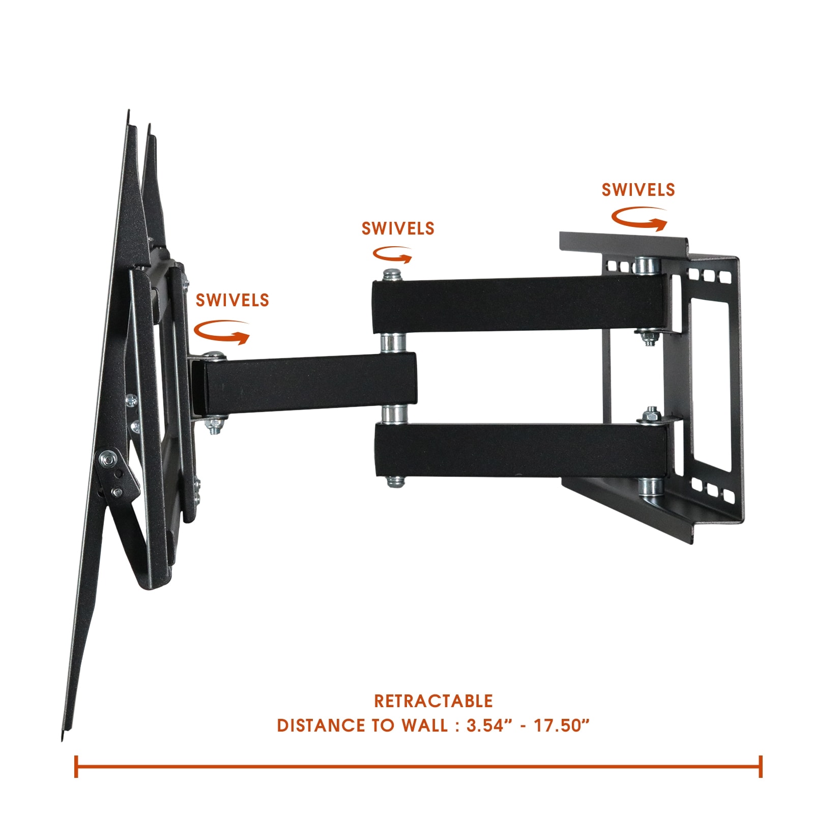 MegaMounts Megamount Full Motion Indoor Wall TV Mount Fits TVs up to 70 ...